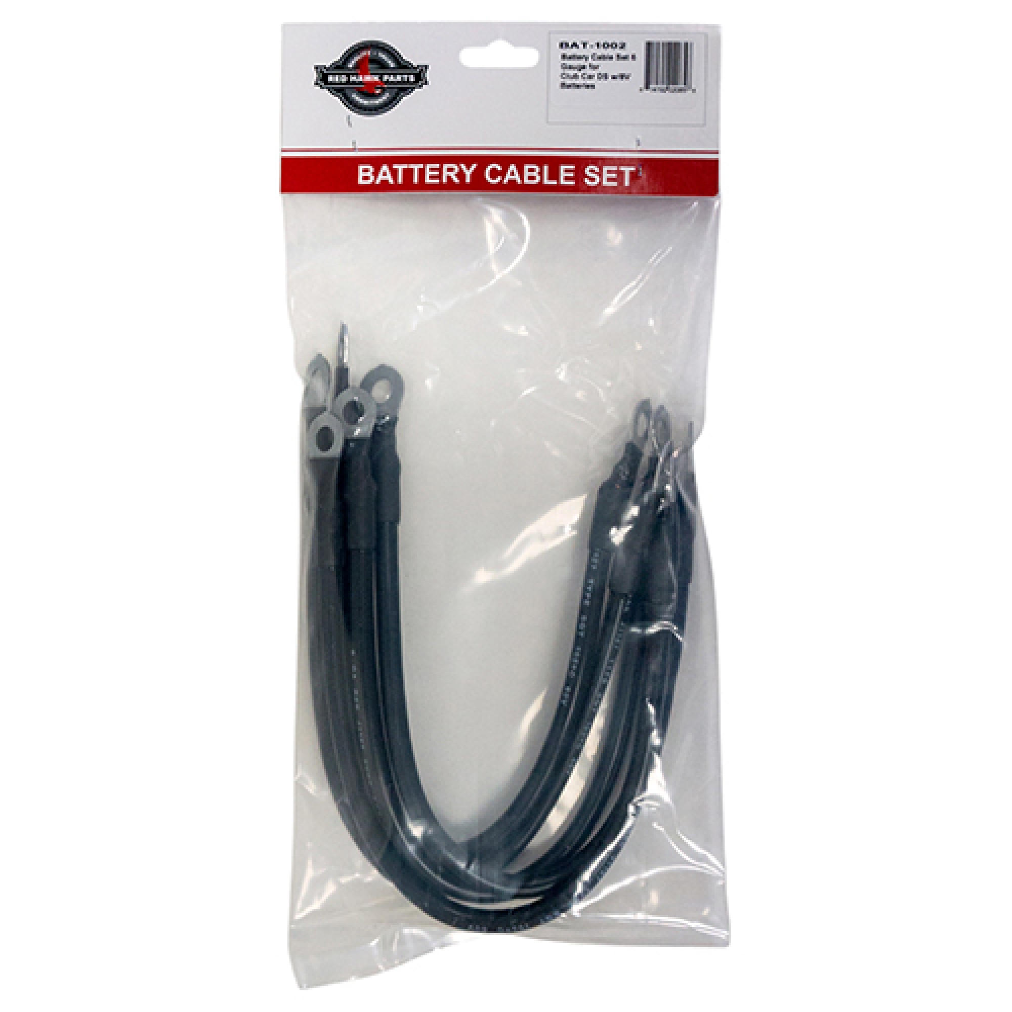 Battery Cable Set For Club Car DS, 48V, 95 and newer 101795701, 1257; BAT-1002A