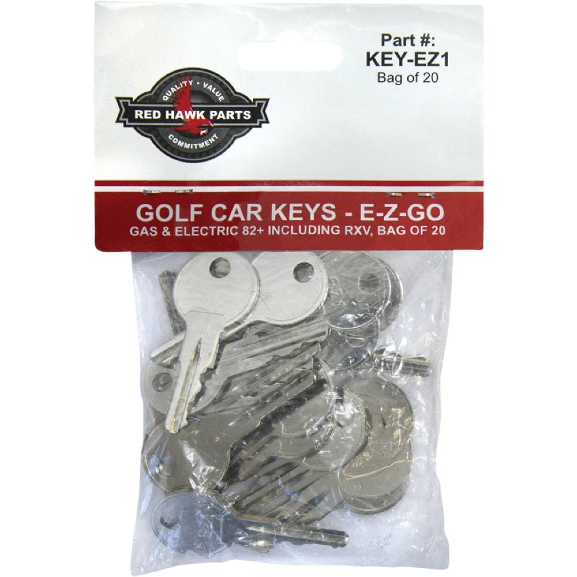 Ignition Keys For E-Z-GO RXV gas and electric 1982 and newer; KEY-EZ1