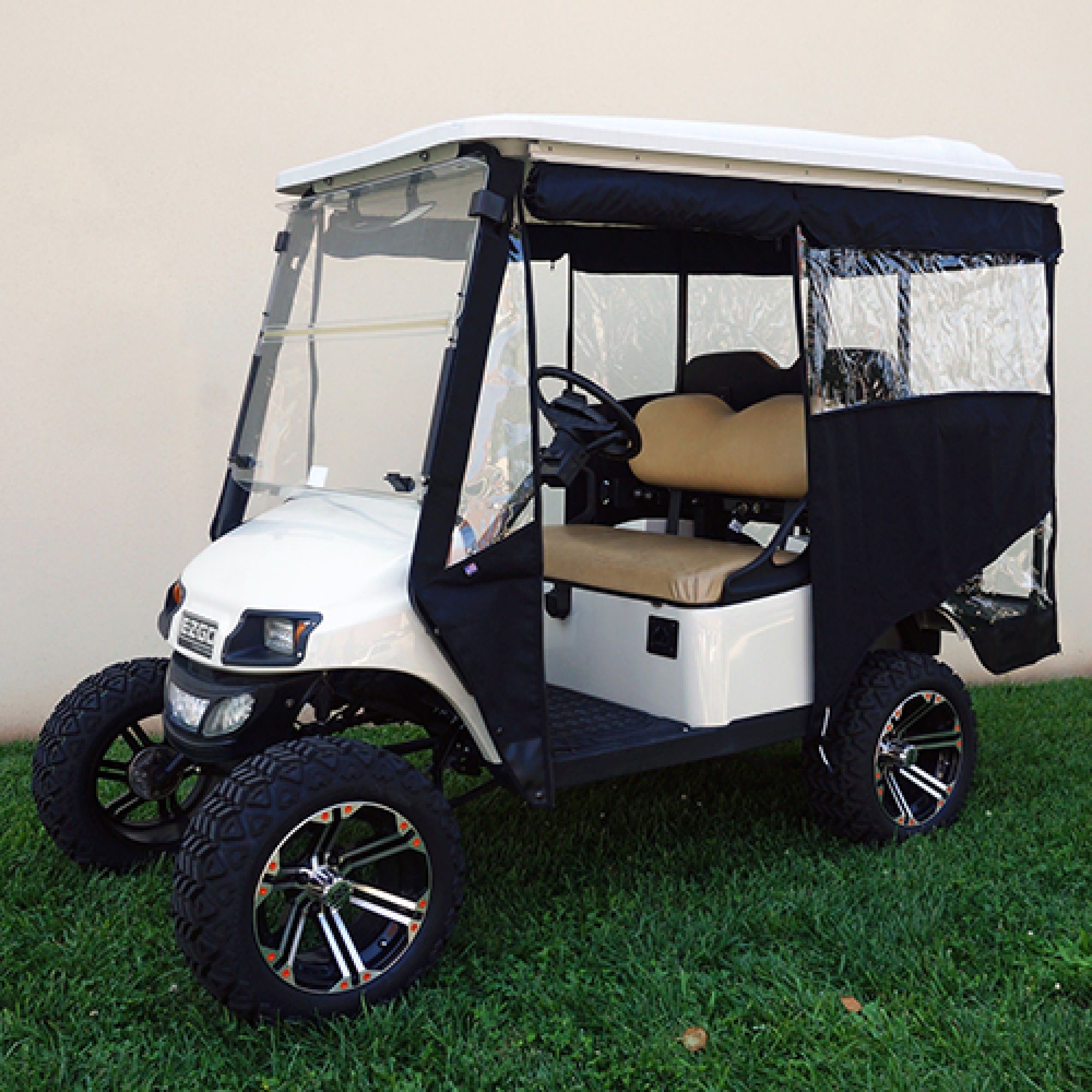 Enclosure For E-Z-GO TXT 2014 and newer Black Color Golf Carts; ENC-031-B