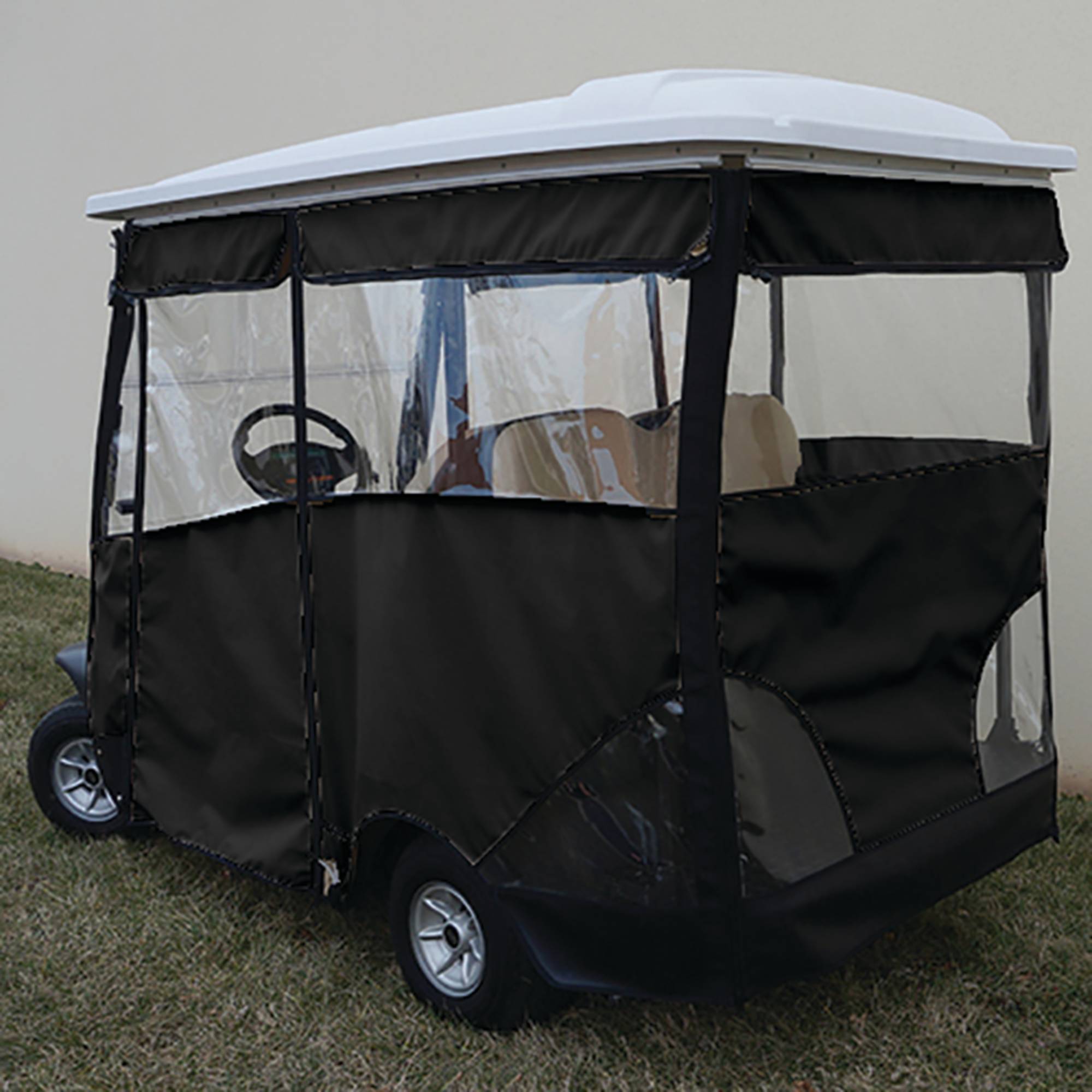 Enclosure For Club Car Tempo and Precedent with rear seat Black Color; ENC-029-B