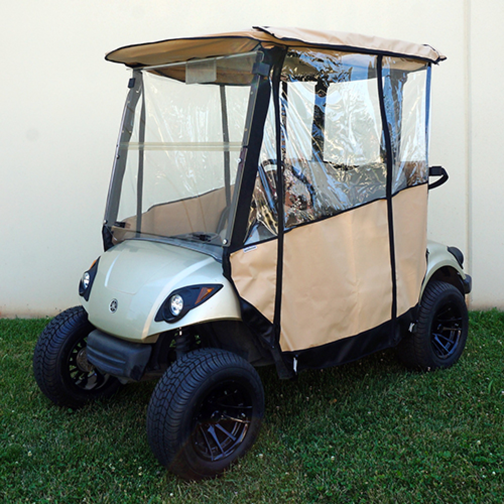 Beige Enclosure - Over the Top For Yamaha Drive 2-Passenger & 3-Sided; ENC-020