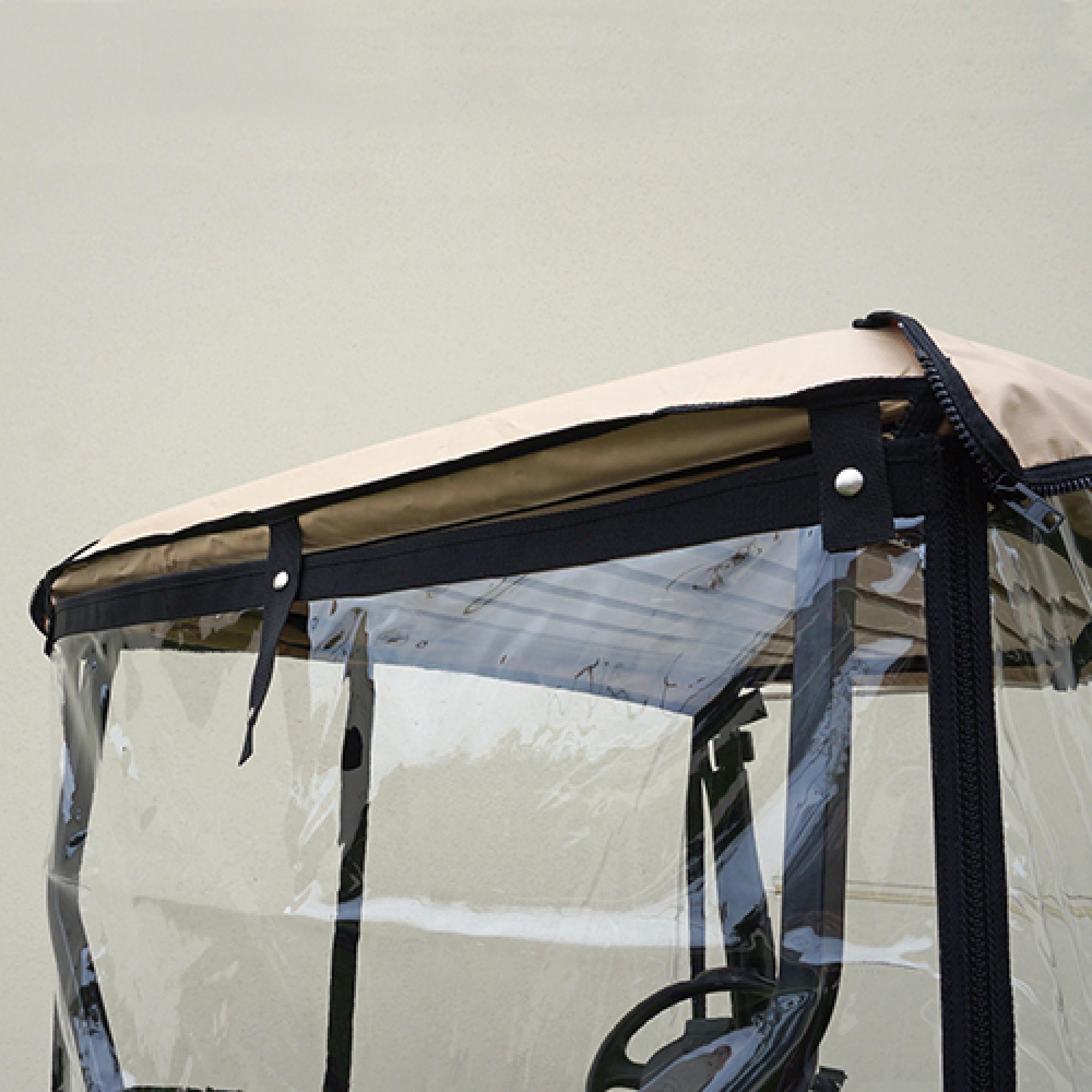 Beige Odyssey Enclosure - Over the Top For E-Z-GO TXT 2014 and Newer; ENC-012