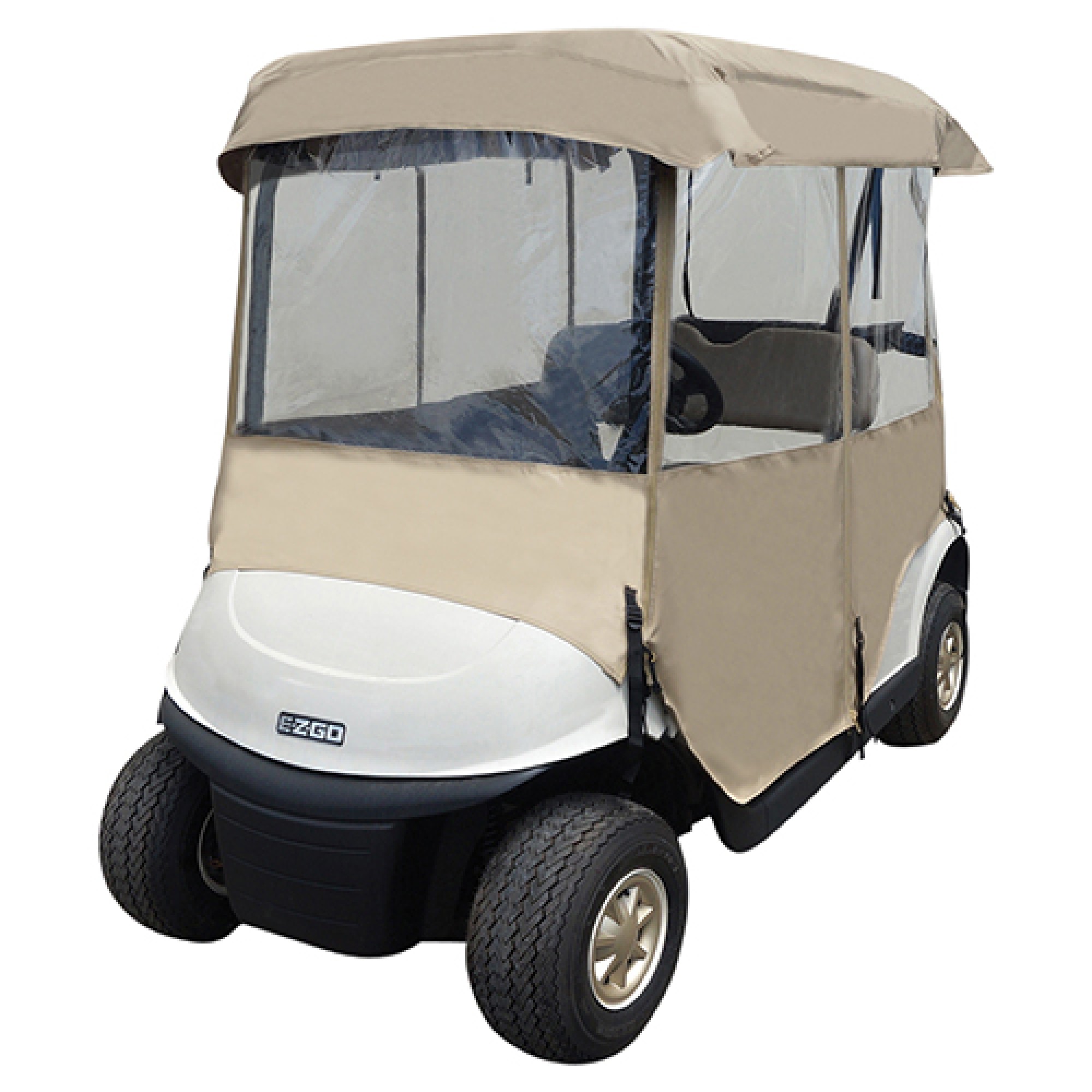 Enclosure Deluxe 4-Sided, Sand Color, fits 2-person cart with 57-61 top; ENC-001