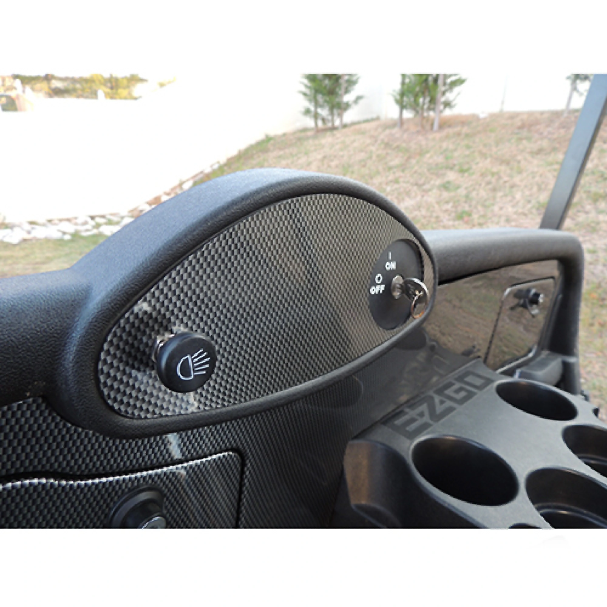 Dash Cover Plate For E-Z-GO RXV Fleet Carbon Fiber Golf Carts; DASH-0084