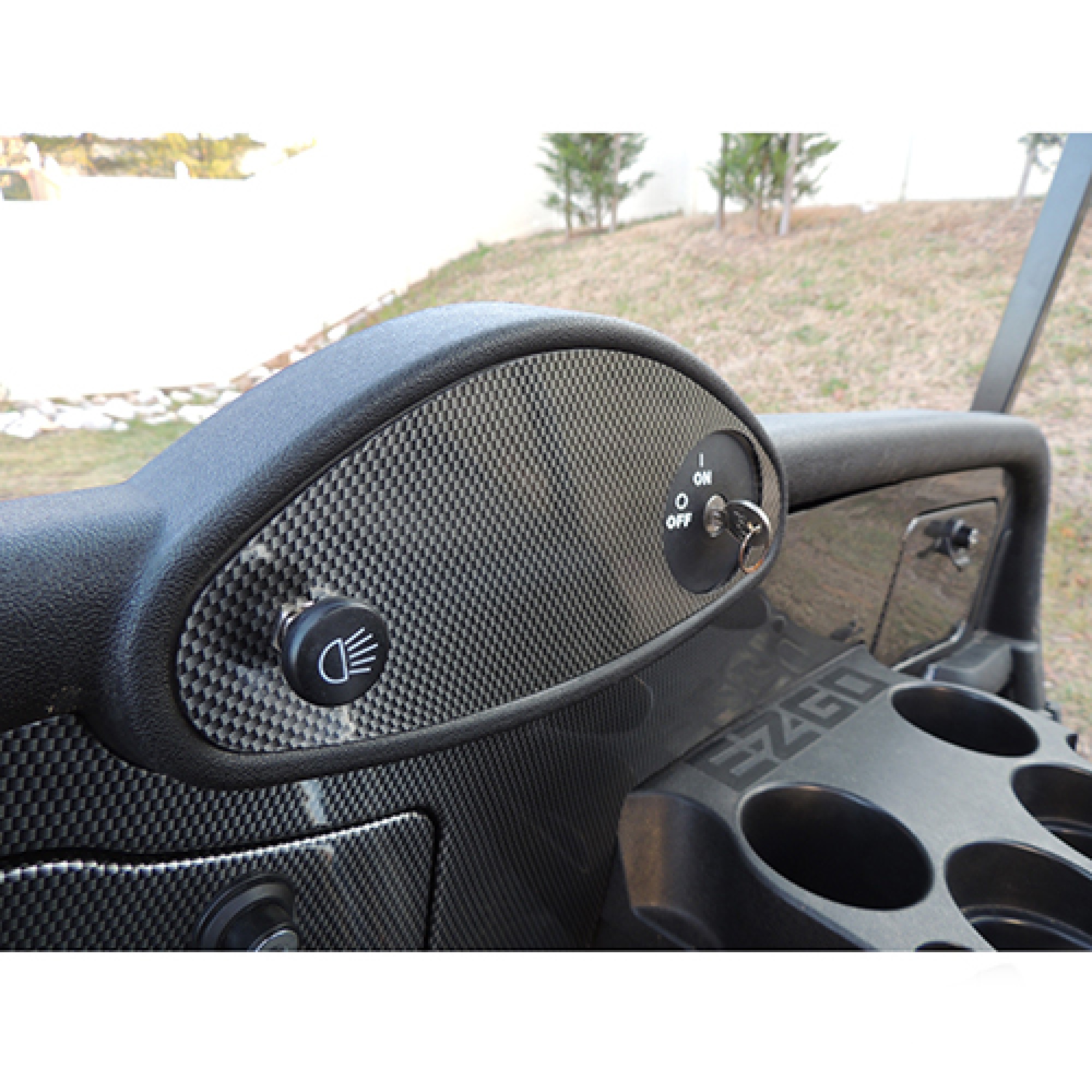 Dash Cover Plate For E-Z-GO RXV Fleet Carbon Fiber Golf Carts; DASH-0084