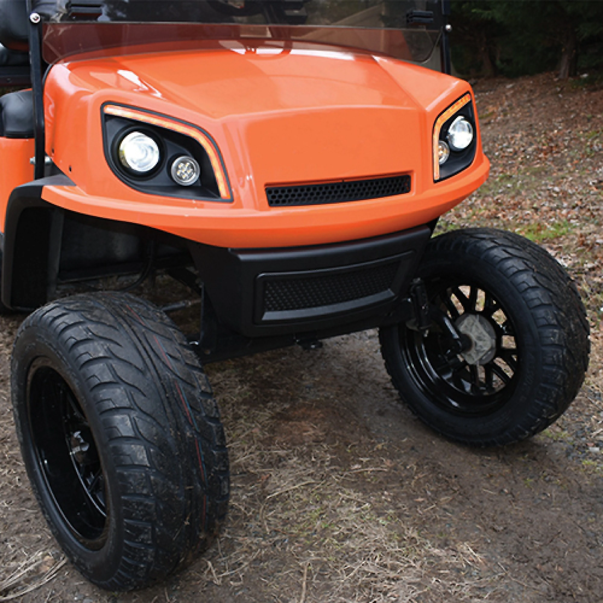 RHOX LED Head Lights with RGBW Accent Lights For E-Z-Go Express; LGT-412L