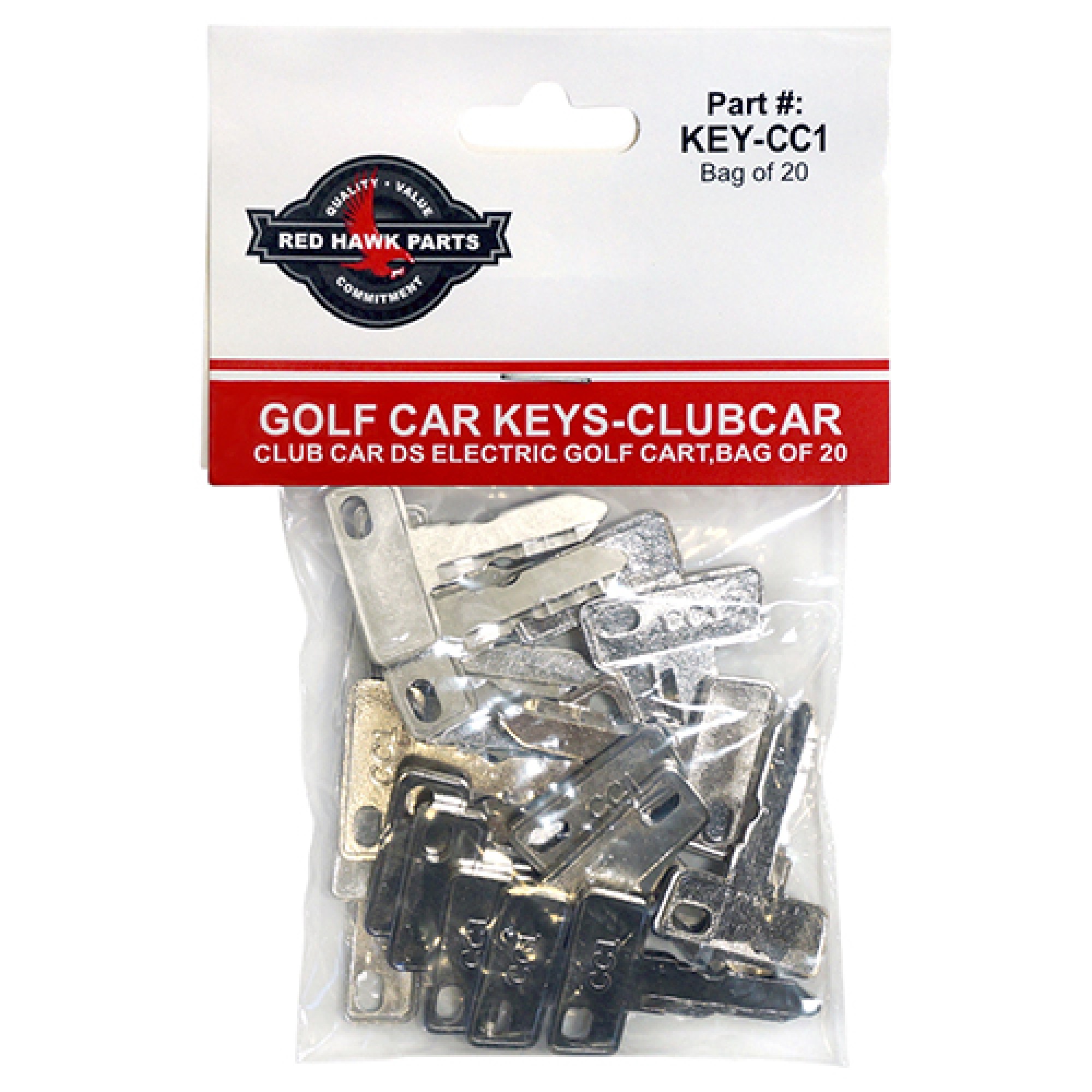 Keys For Club Car gas and electric 1983 and newer 1012505 Golf Carts; KEY-CC1