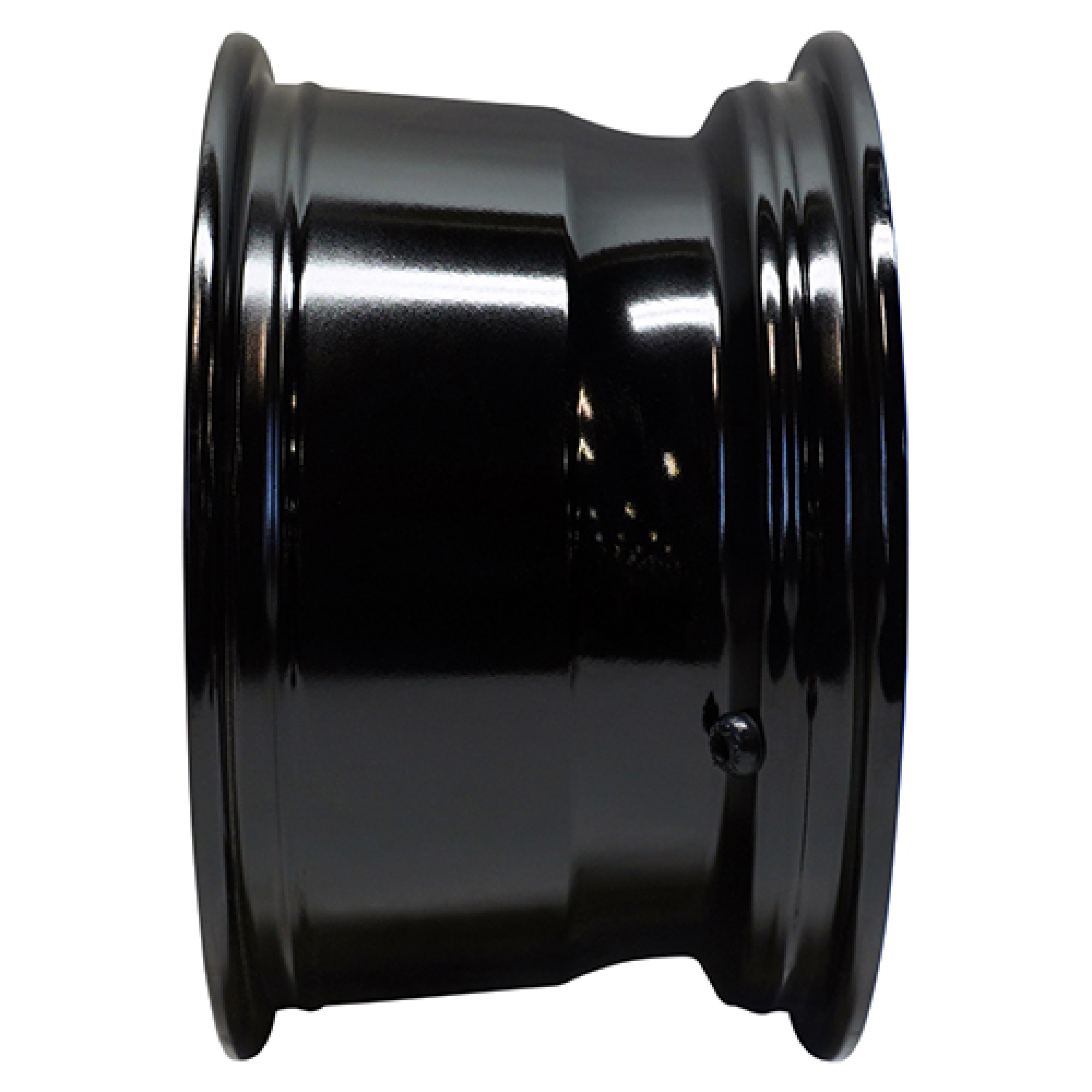 Wheel Gloss Black with Blue, 12x7 ET-25 Golf Carts; TIR-RX399-BBL