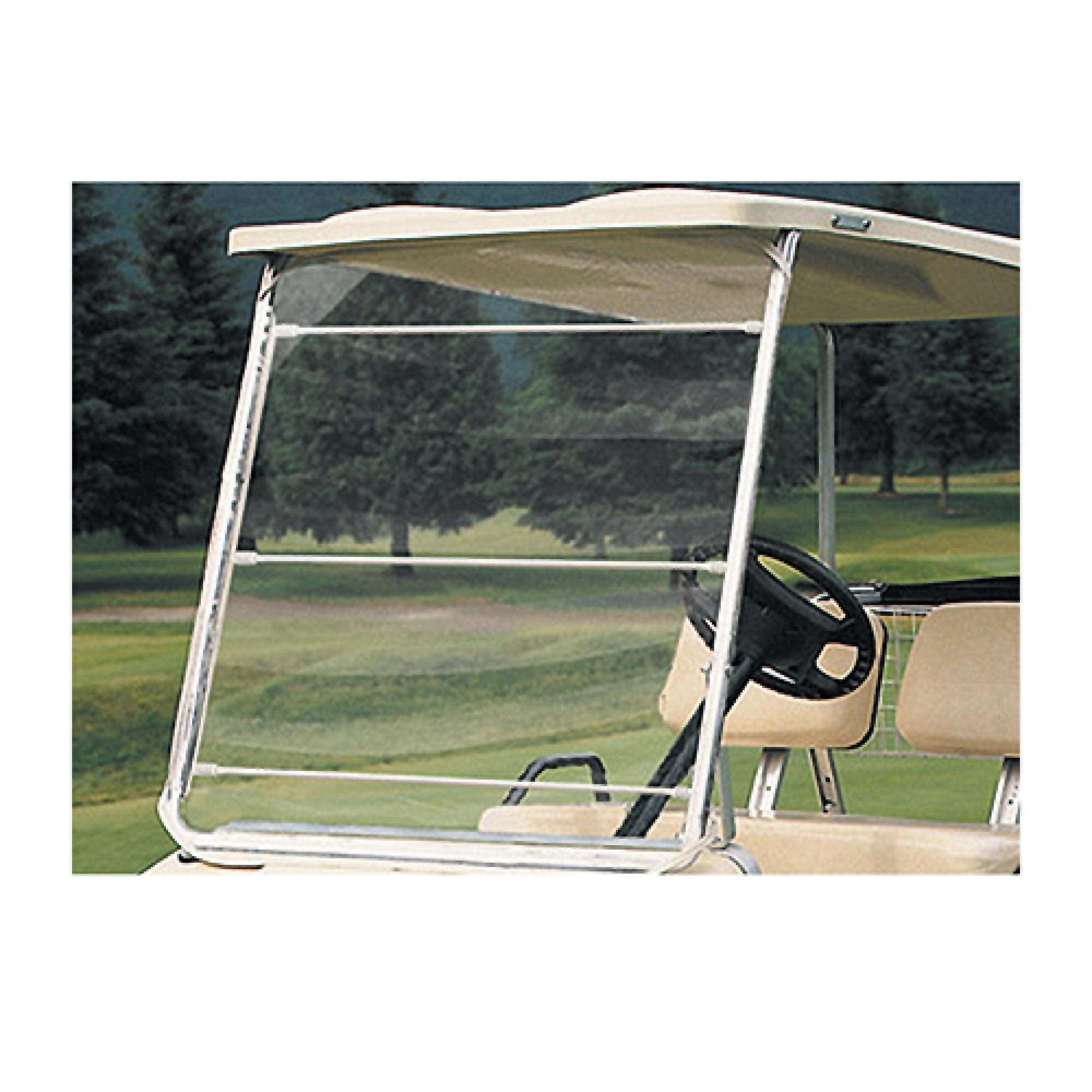 Windshield For 35-1/4"Height, 46" Width, Soft Flexible PVC Golf Carts; WIN-300