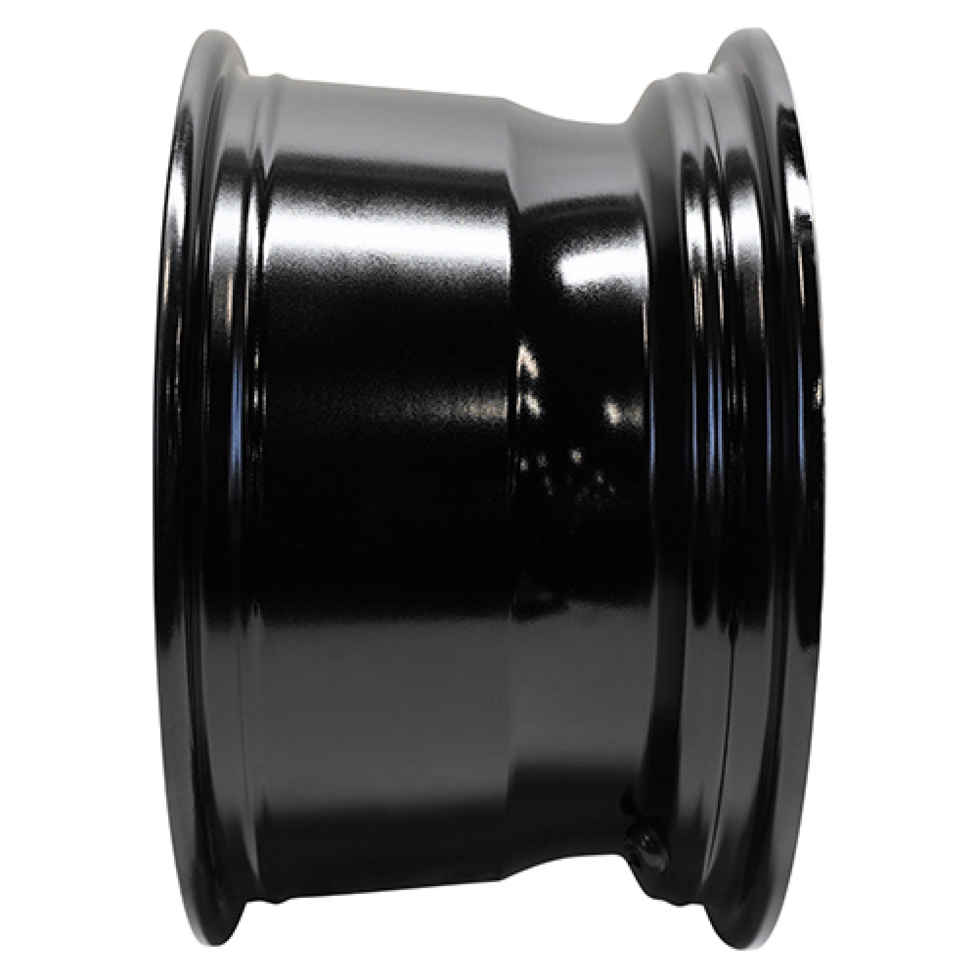 Wheel Gloss Black with Red, 12x7 ET-25 Golf Carts; TIR-RX399-BR