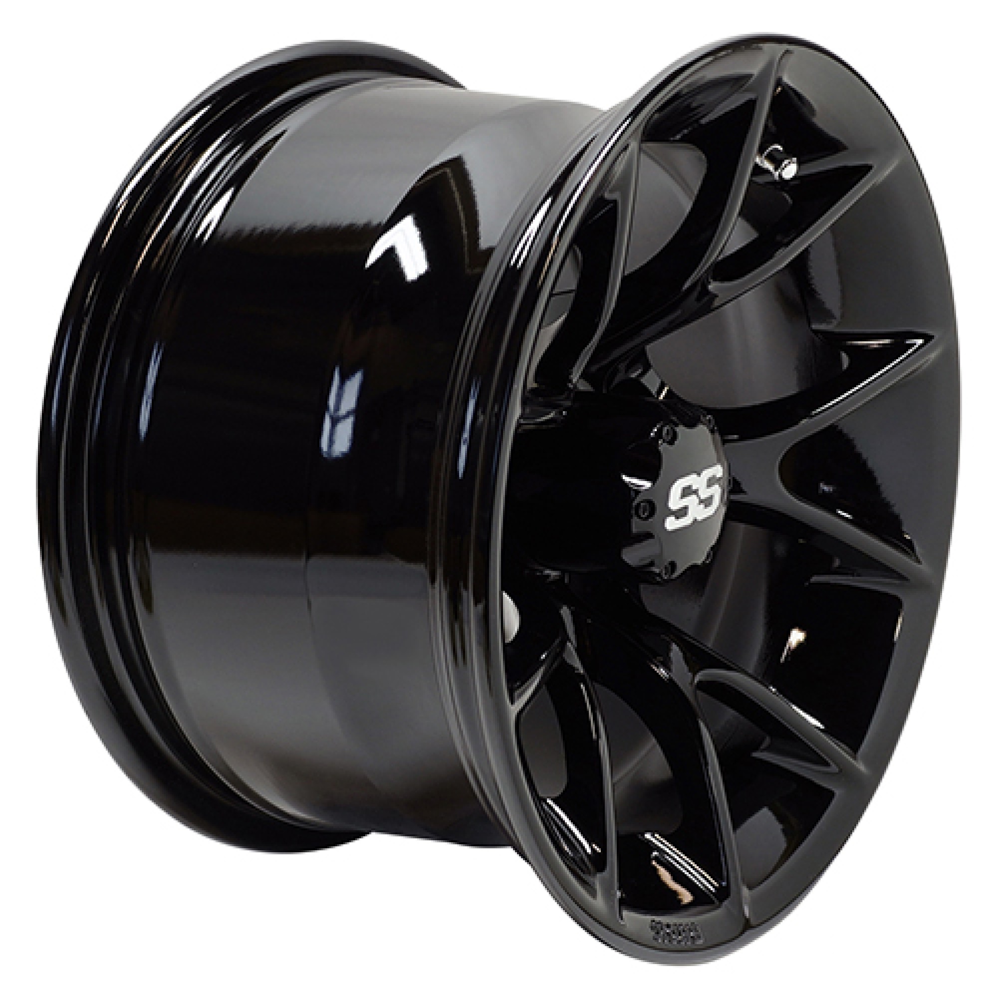 Wheel Gloss Black, 12�7 Golf Carts; TIR-RX406-B