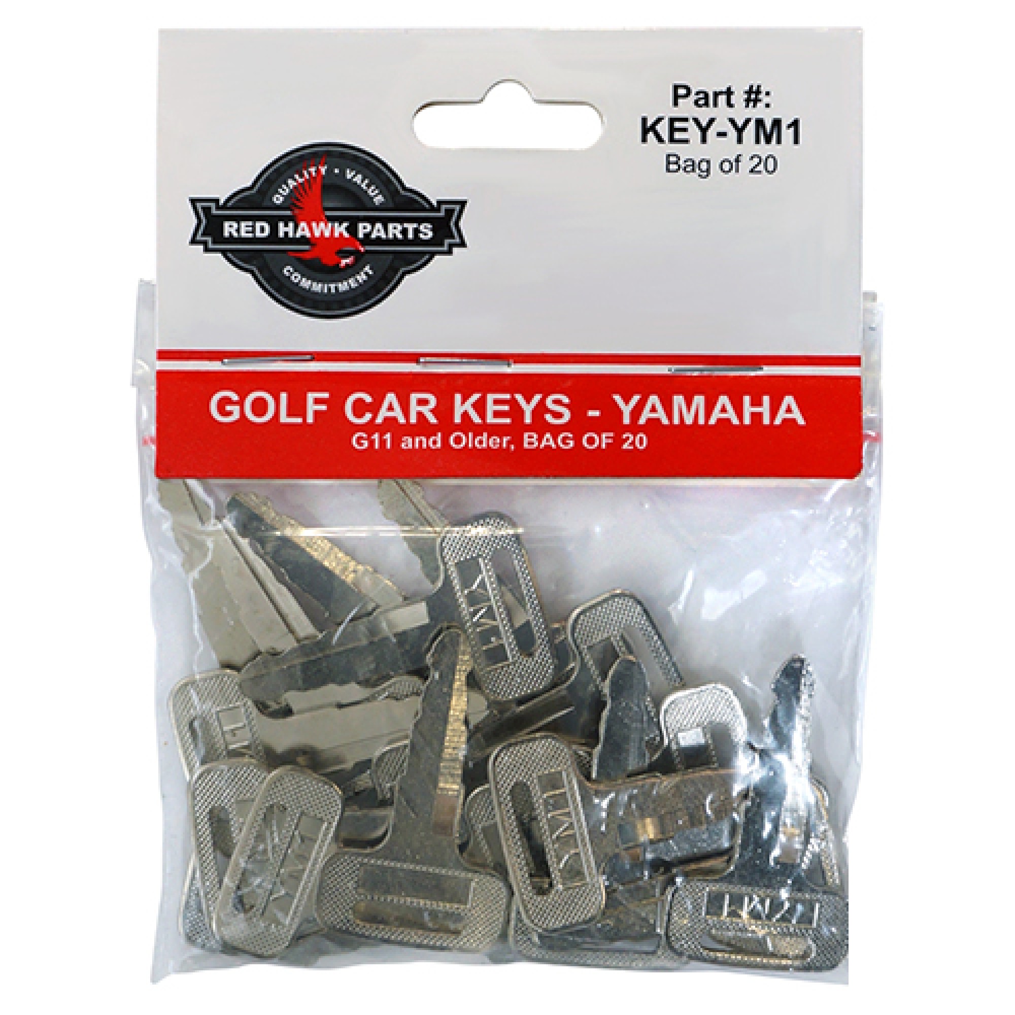 Keys For Yamaha G11 & older J10-82511-20, J17-82511-20, J17-82511-20-YY; KEY-YM1
