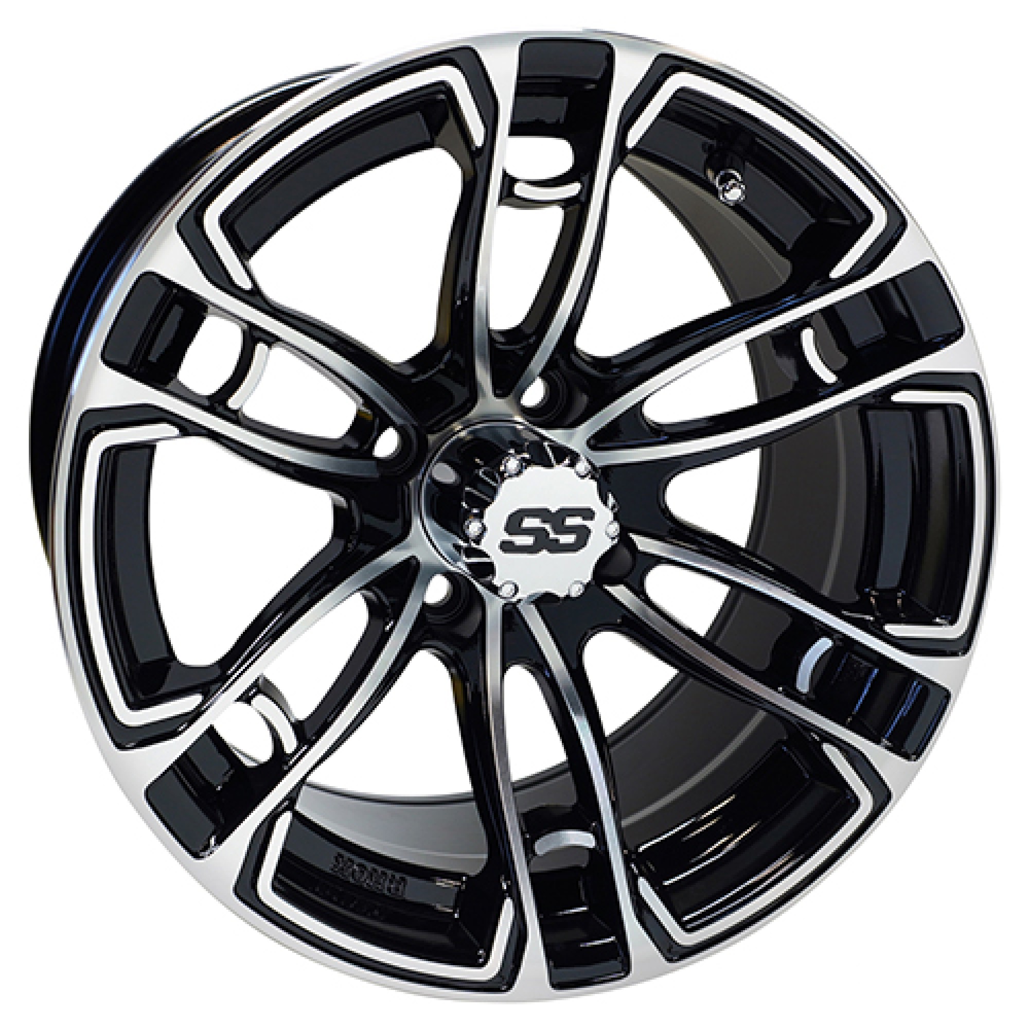 Wheel Gloss Black Golf Carts; TIR-RX397