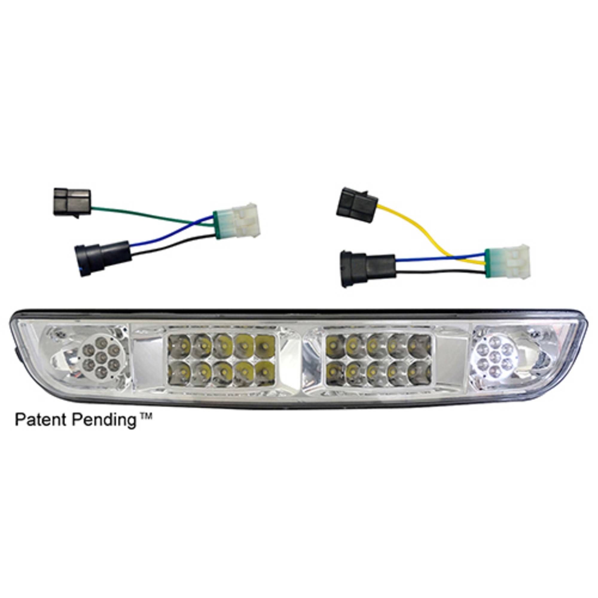 LED Headlight Bar For E-Z-GO Medalist, TXT w/factory Harness 1994-13; LGT-109LF