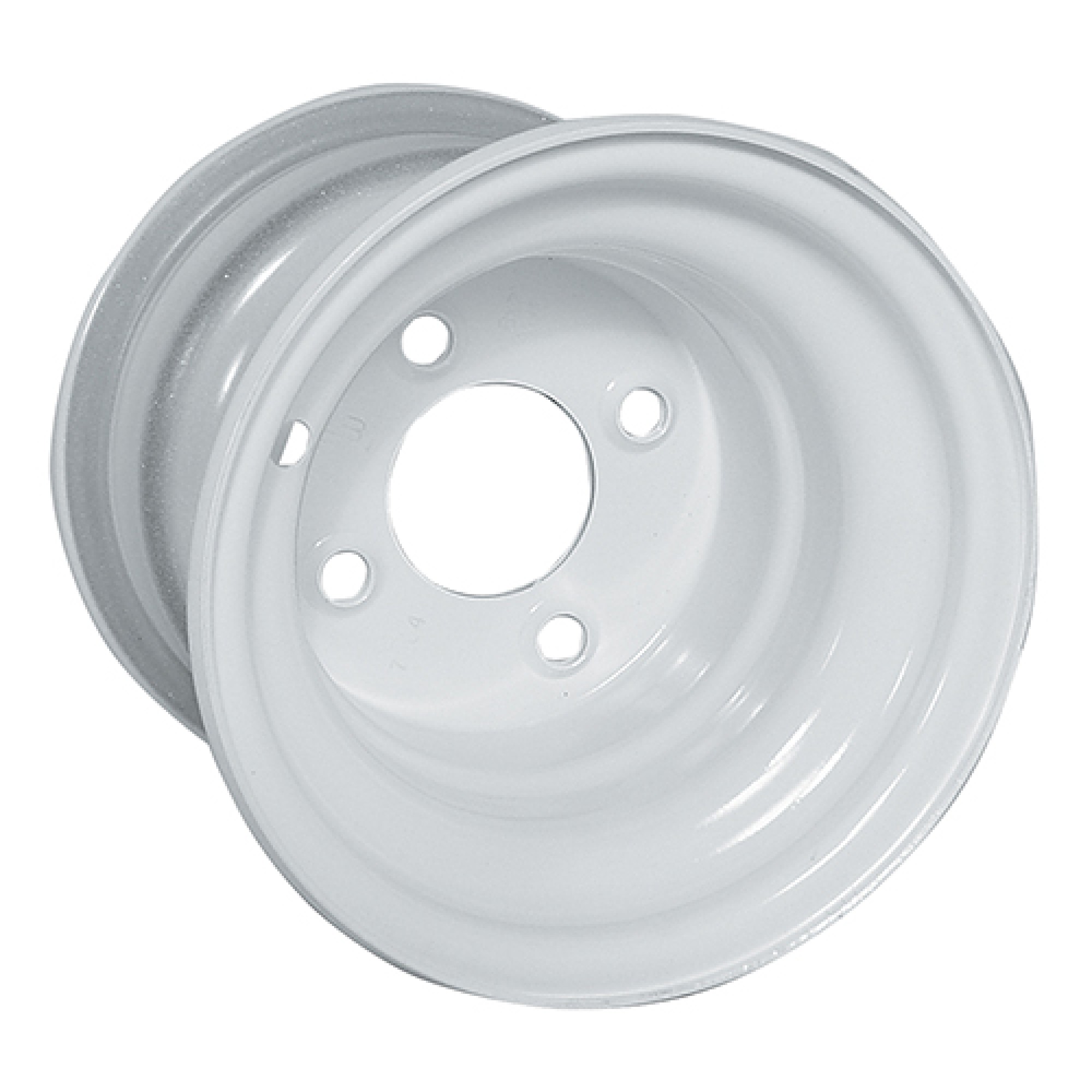 Wheel Steel, White, 8x7 w/ offset Golf Carts; TIR-413