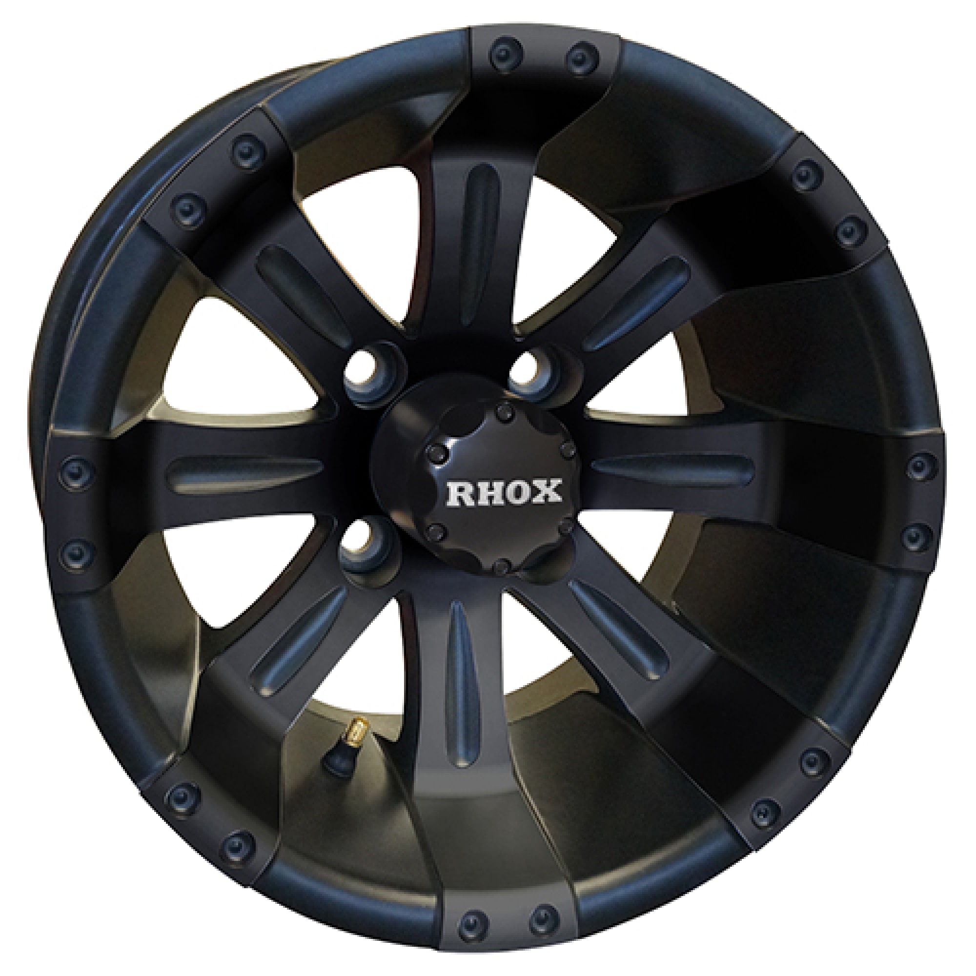 Wheel Matte Black , 12x7 ET-25, Aluminum wheels include center caps; TIR-RX184