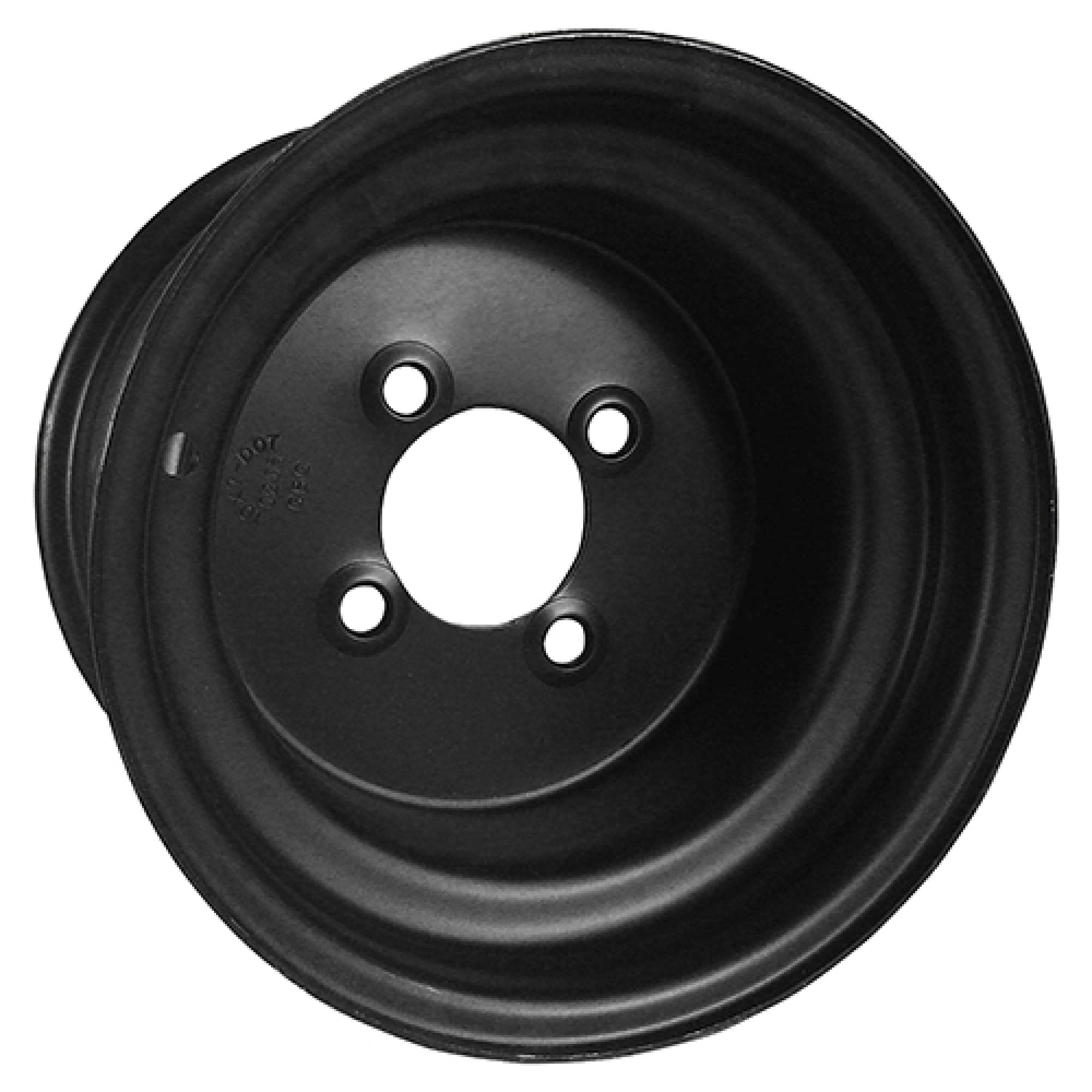 Wheel - Steel, Black, 10x7 3:4 offset Golf Carts; TIR-454