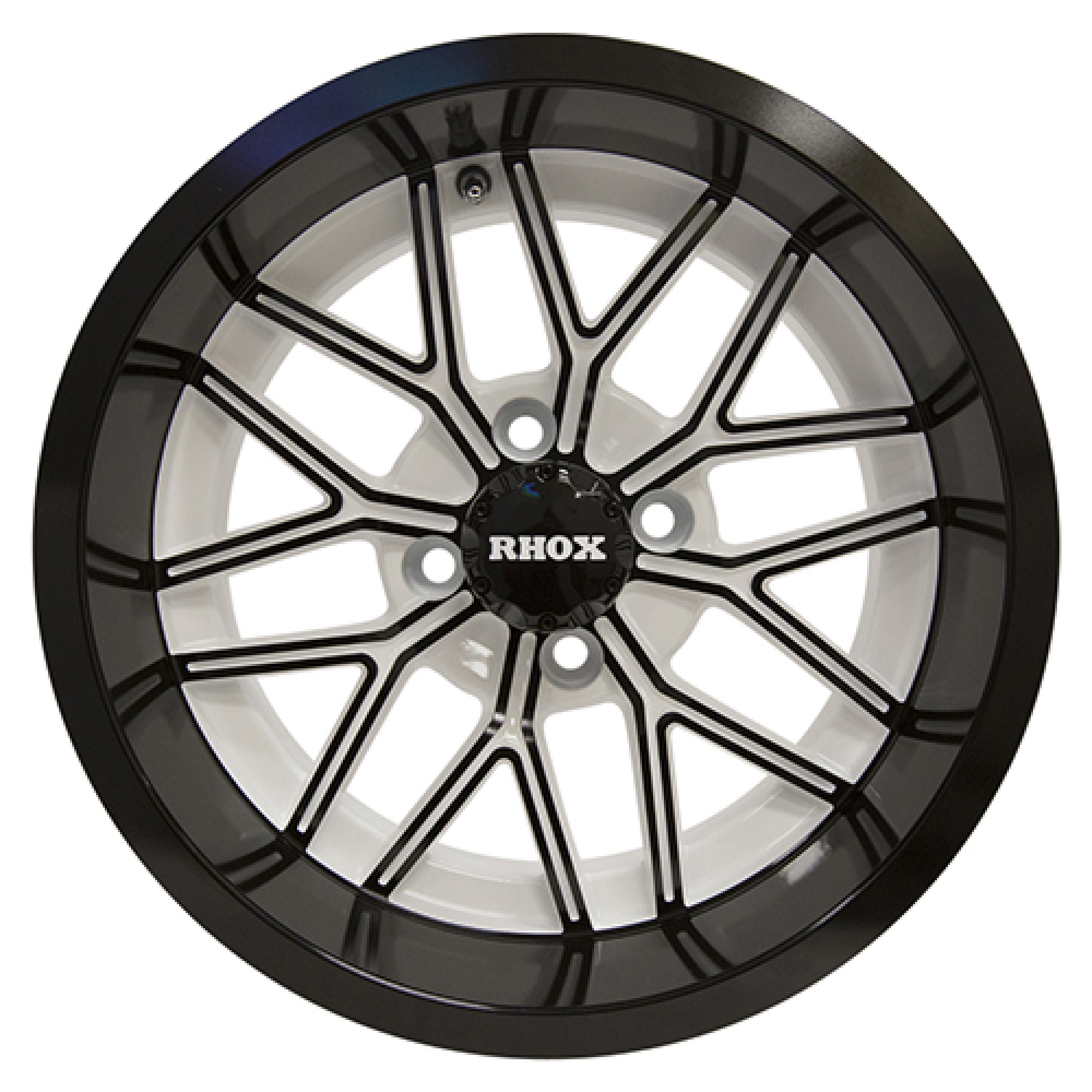 Wheel Gloss Finish, Black, 14x7 ET-25 Golf Carts; TIR-RX281-WB