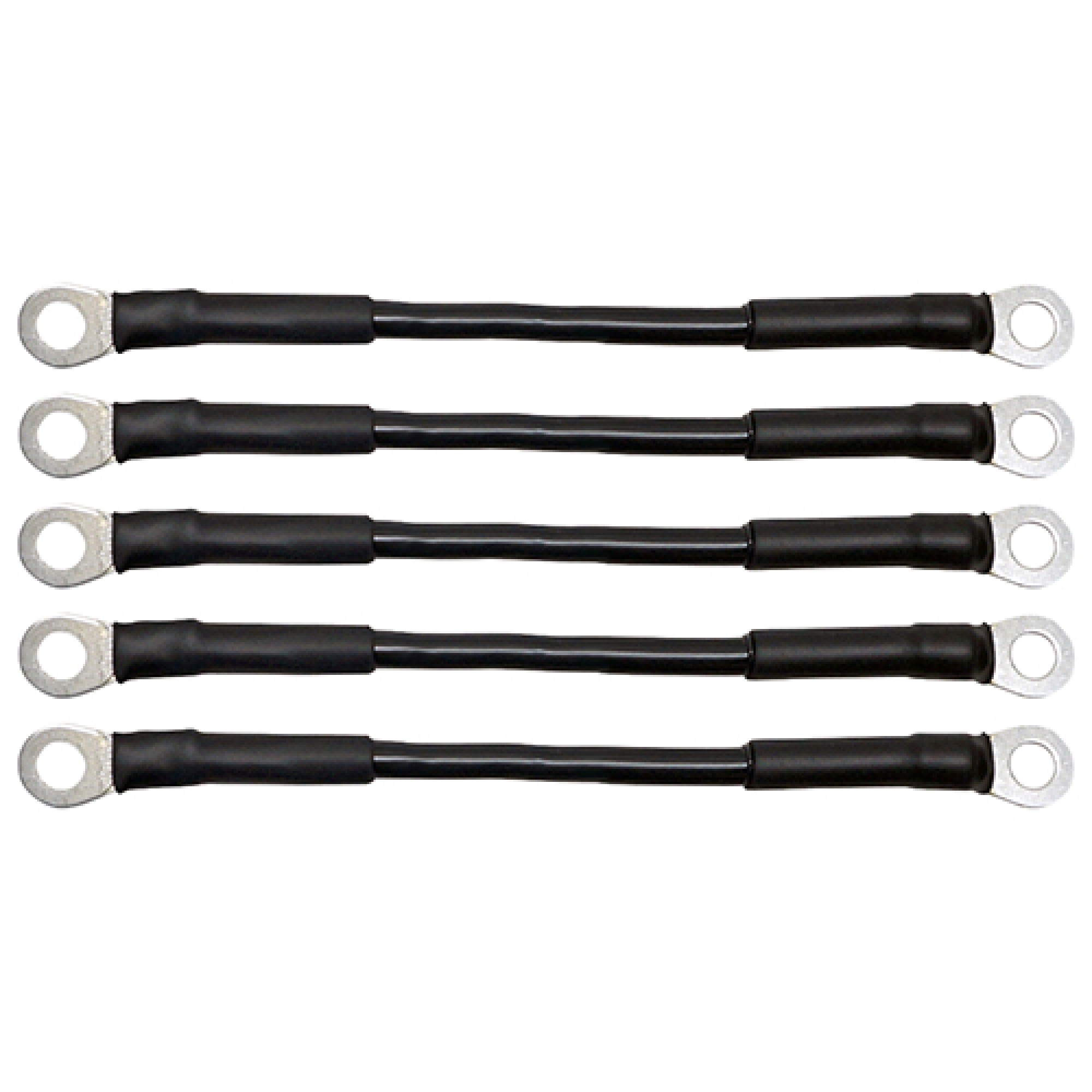 7" Battery Cables - 6 Gauge, Black Color, Pack of 5 Golf Carts; BAT-1009-5