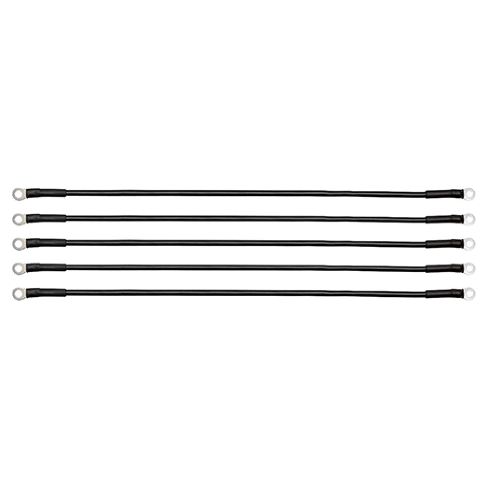 Battery Cables Pack of 5, 21" 6 Gauge Black Golf Carts; BAT-1015-5
