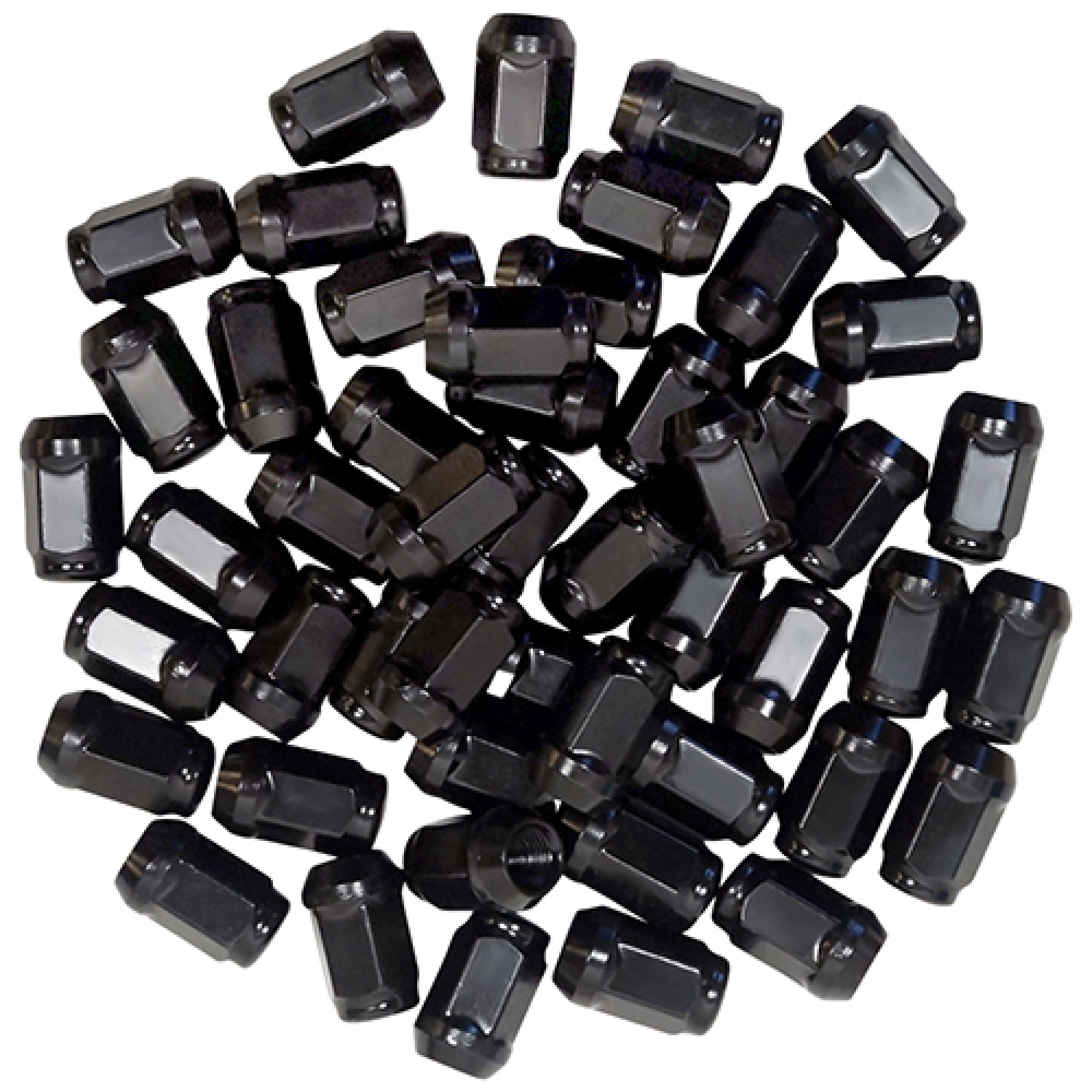 Lug Nuts Gloss Black Closed End Metric 12mm-1.25, 3/4" OD Golf Carts; TIR-940-50