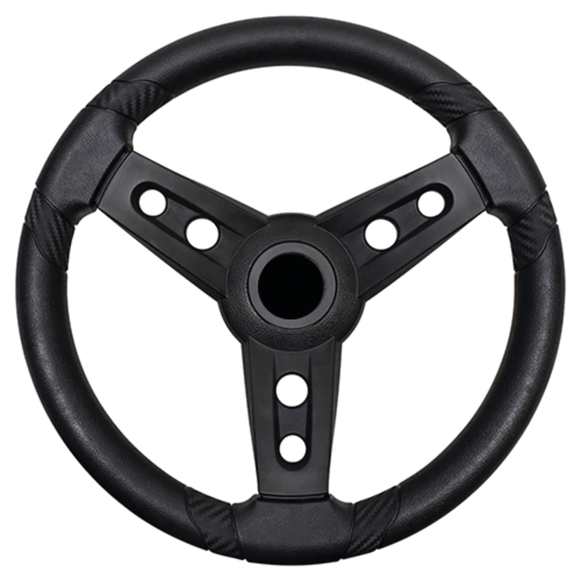 Steering Wheel For Yamaha Hub Black Color Golf Carts; ACC-SW150-YM