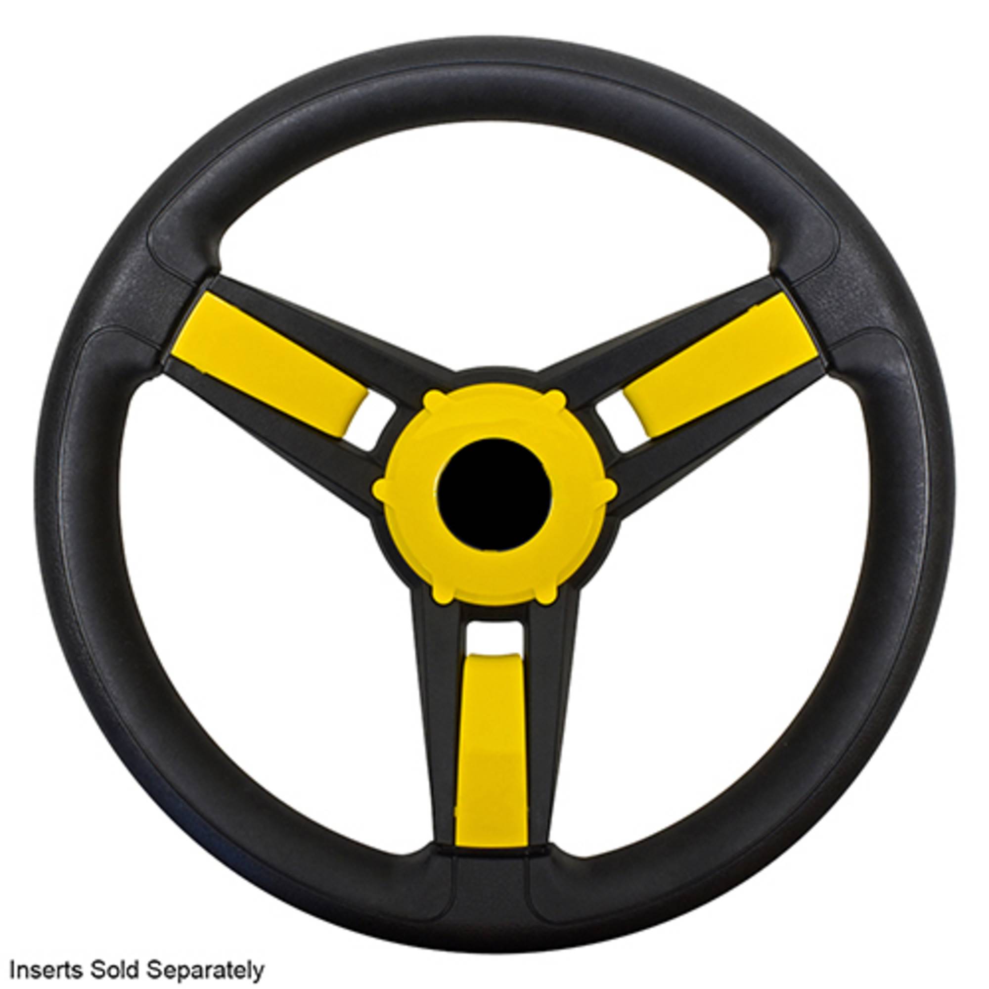 Steering Wheel Insert Black, E-Z-Go Hub Golf Carts; ACC-SW151-EZ