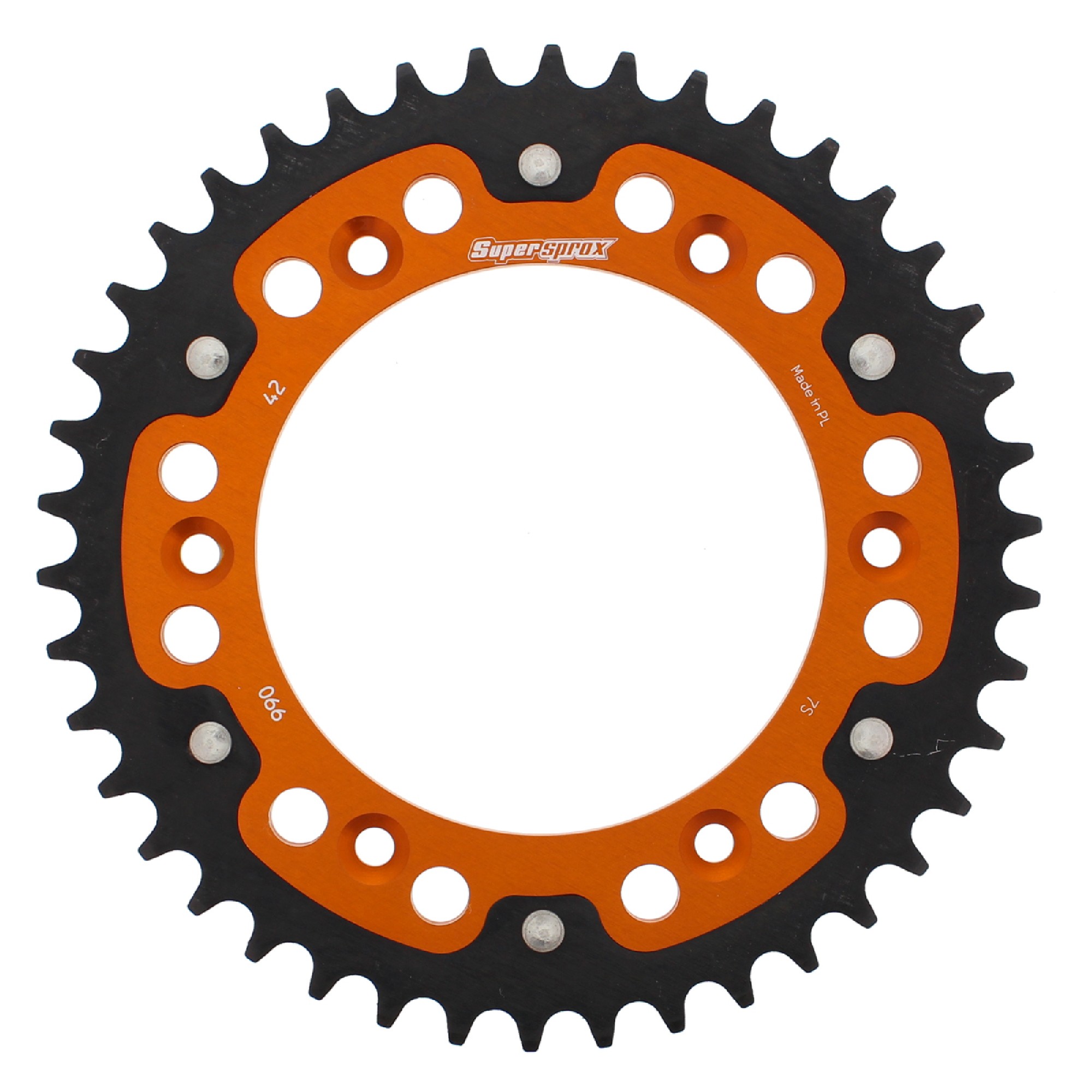 Supersprox - Orange Stealth sprocket, 42T, Chain Size 520, RST-990-42-ORG