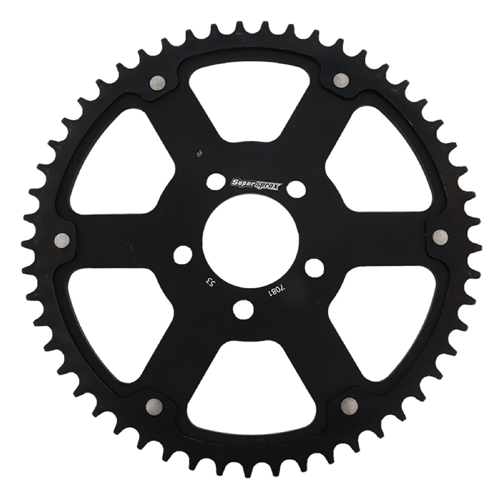 Supersprox - Black Stealth sprocket, 53T, Chain Size 530, RST-7081-53-BLK