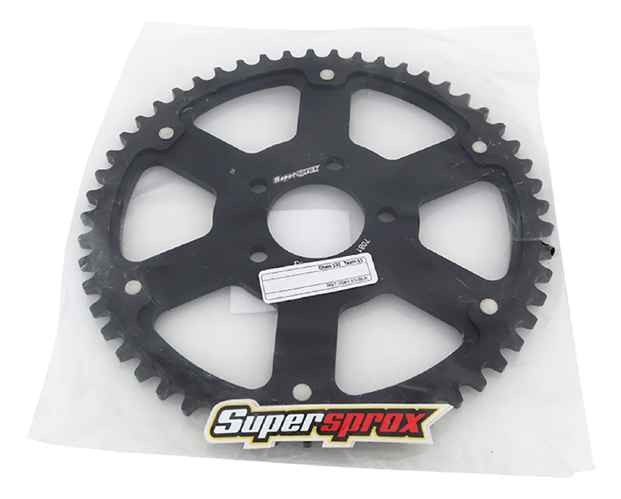 Supersprox - Black Stealth sprocket, 53T, Chain Size 530, RST-7081-53-BLK