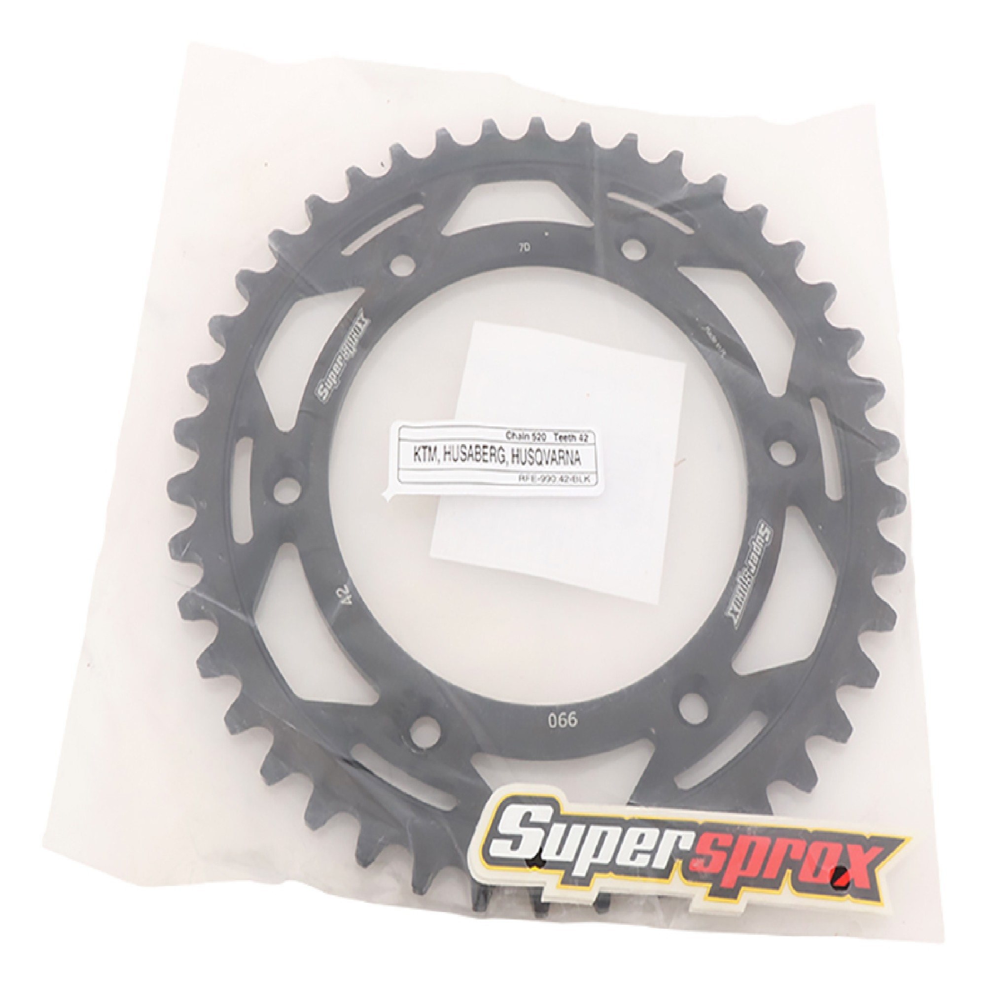Supersprox Steel Sprocket Black 42T-RFE-990-42-BLK for KTM XC-W 150 17 18 19