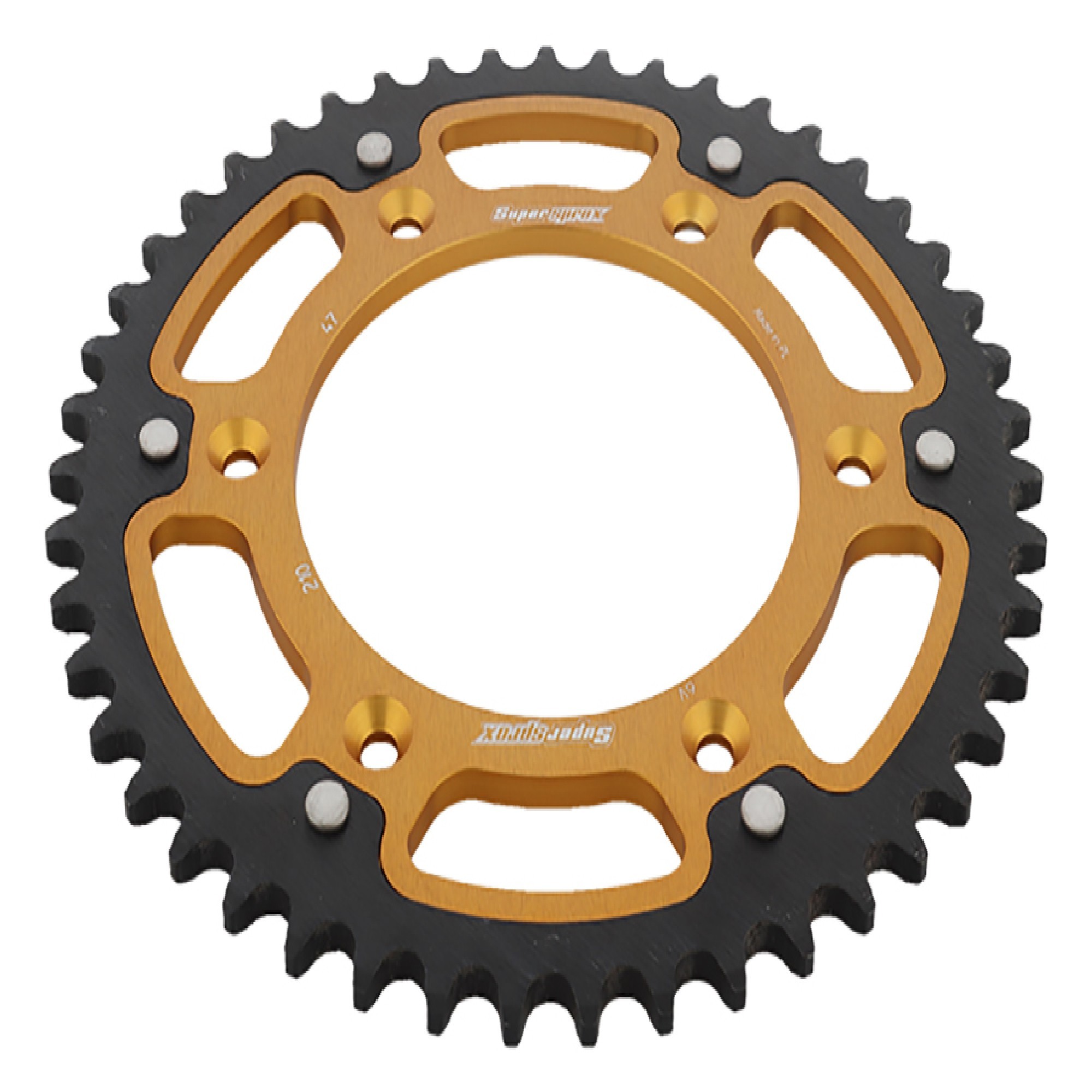 Supersprox - Gold Stealth sprocket, 47T, Chain Size 520, RST-210-47-GLD