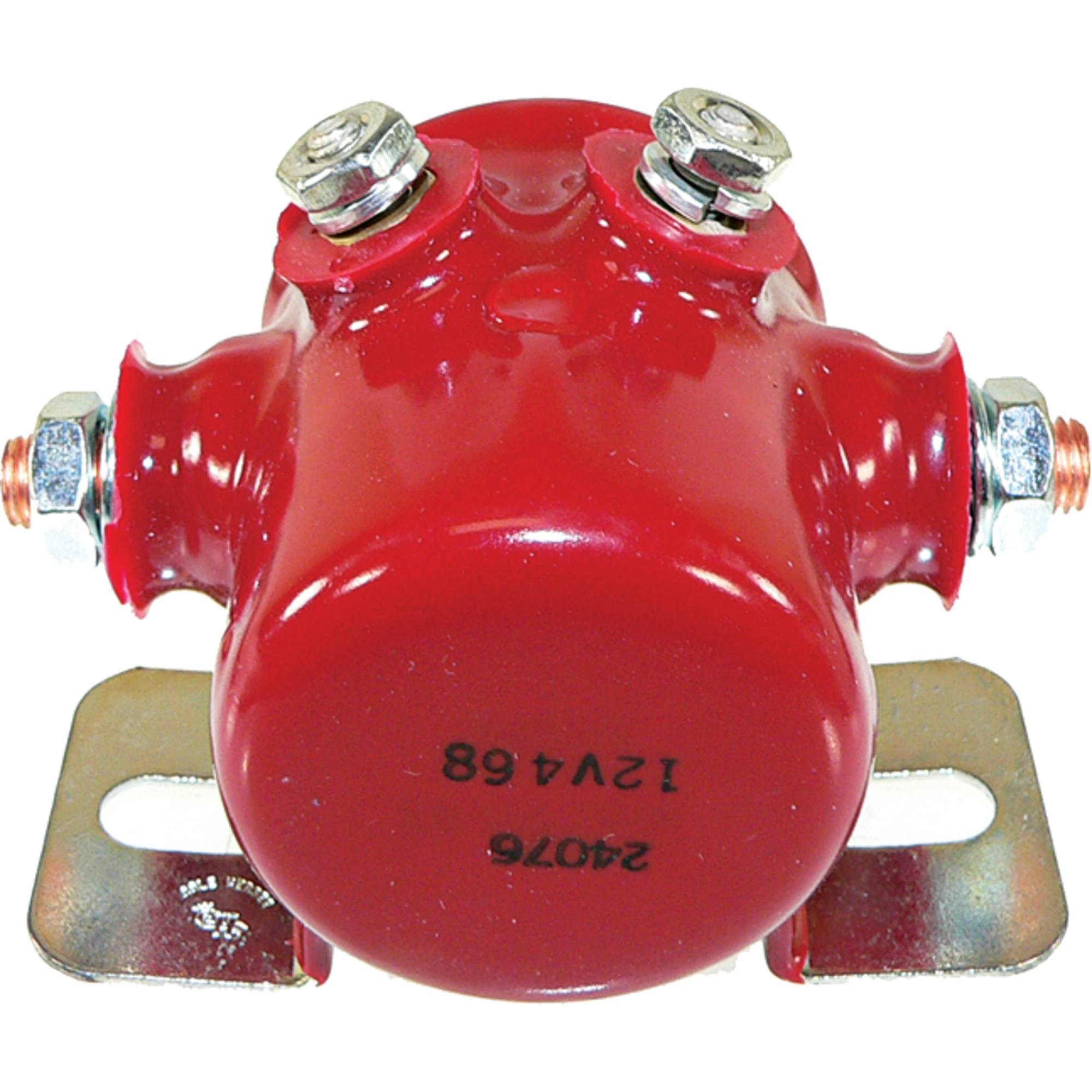 CONTINUOUS DUTY SOLENOID SNOW PLOW WINCH 12 VOLT 4 TERM RUBBER COATED 100 AMP