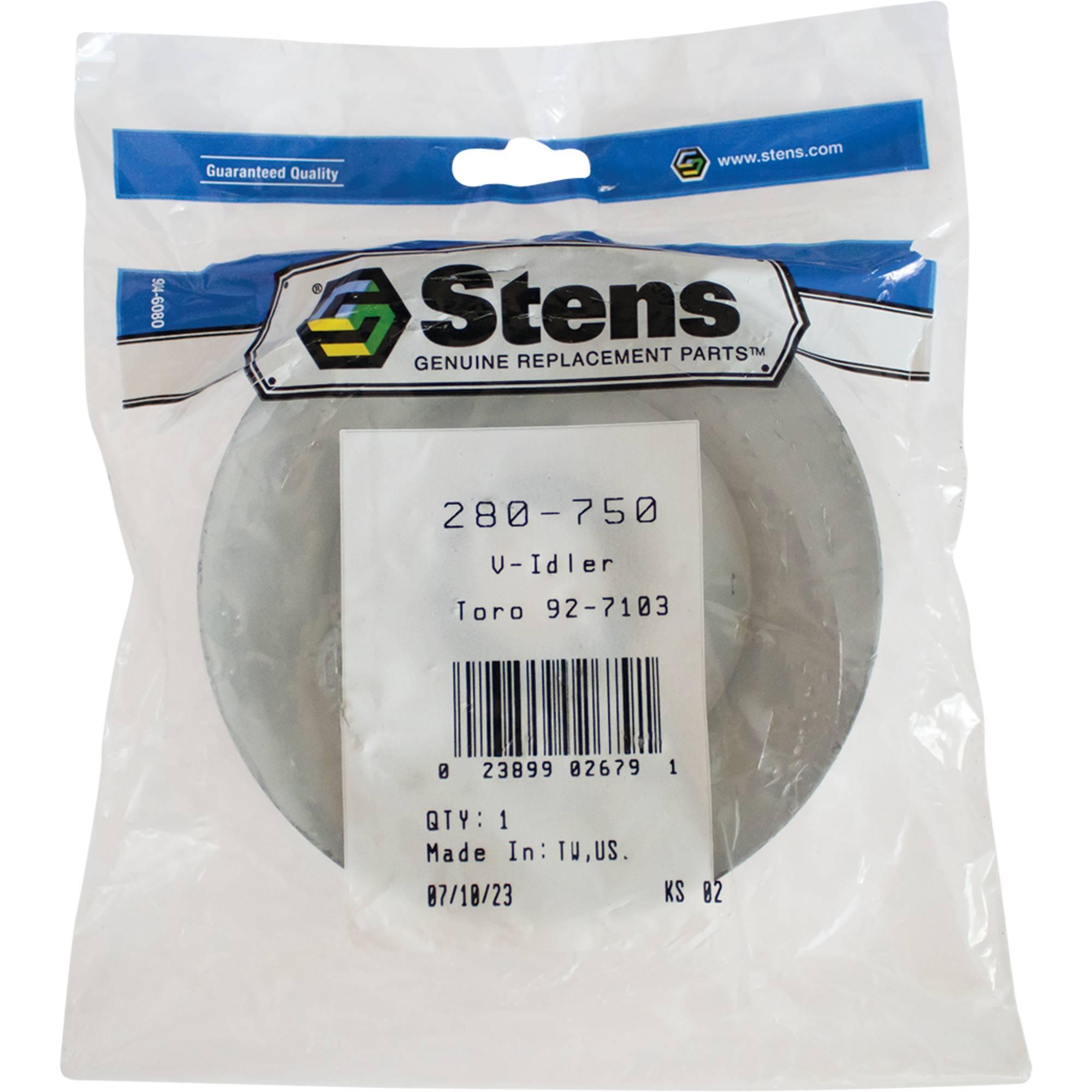 Stens 280-750 Heavy-Duty V-Idler, Toro/Wheel Horse 92-7103, 0.75 ID, 4.25 Width