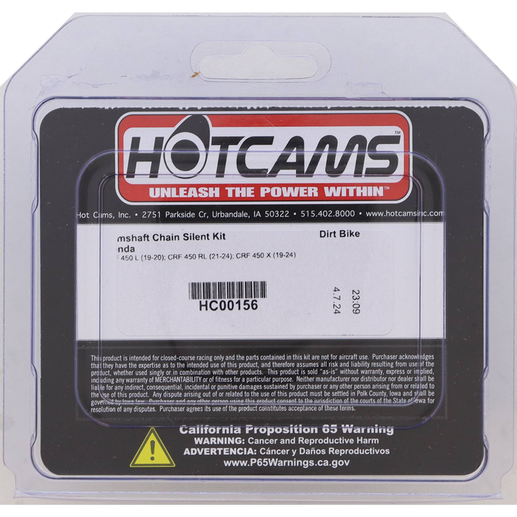 Camshaft Chain Silent Kit For Honda CRF 450 L, CRF 450 X 2019-2024; HC00156