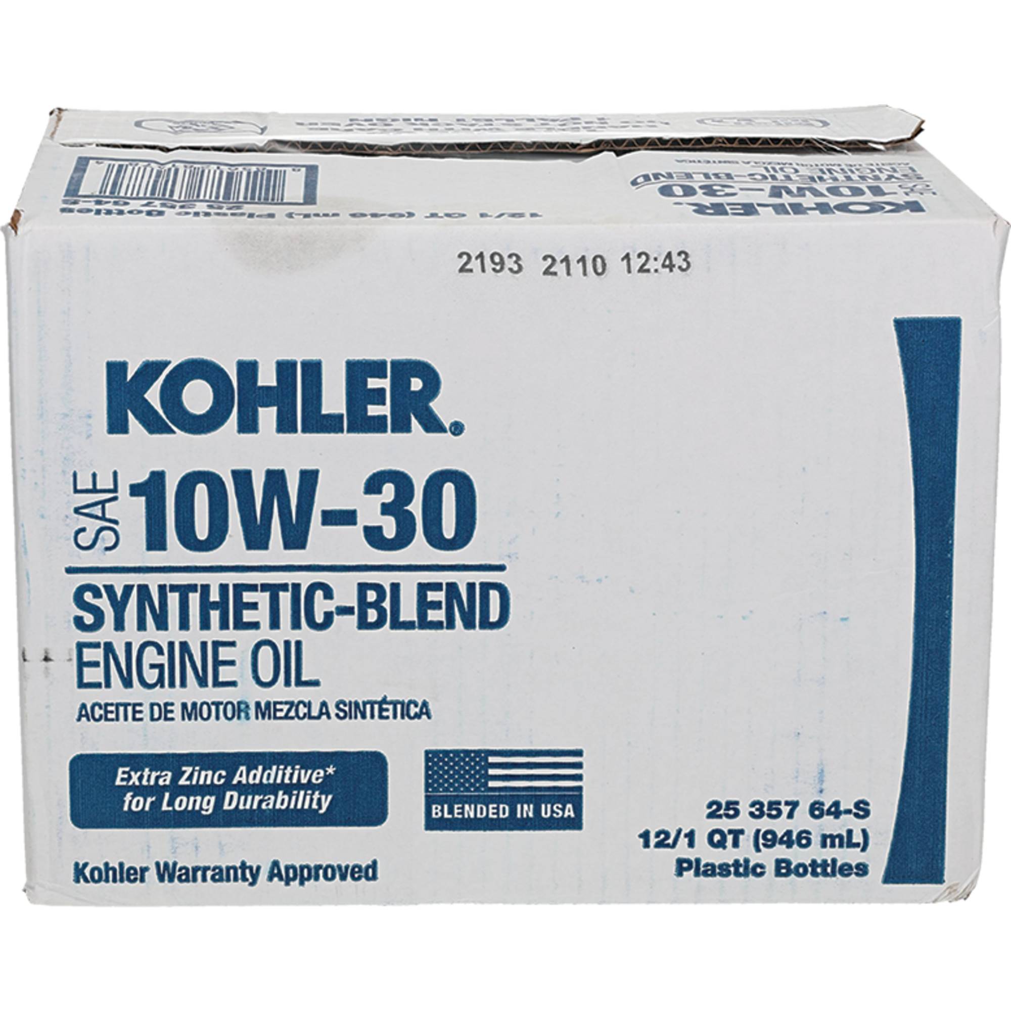 4-Cycle Engine Oil For Kohler 25 357 64-S SAE 10W-30 Oil Weight; 055-922
