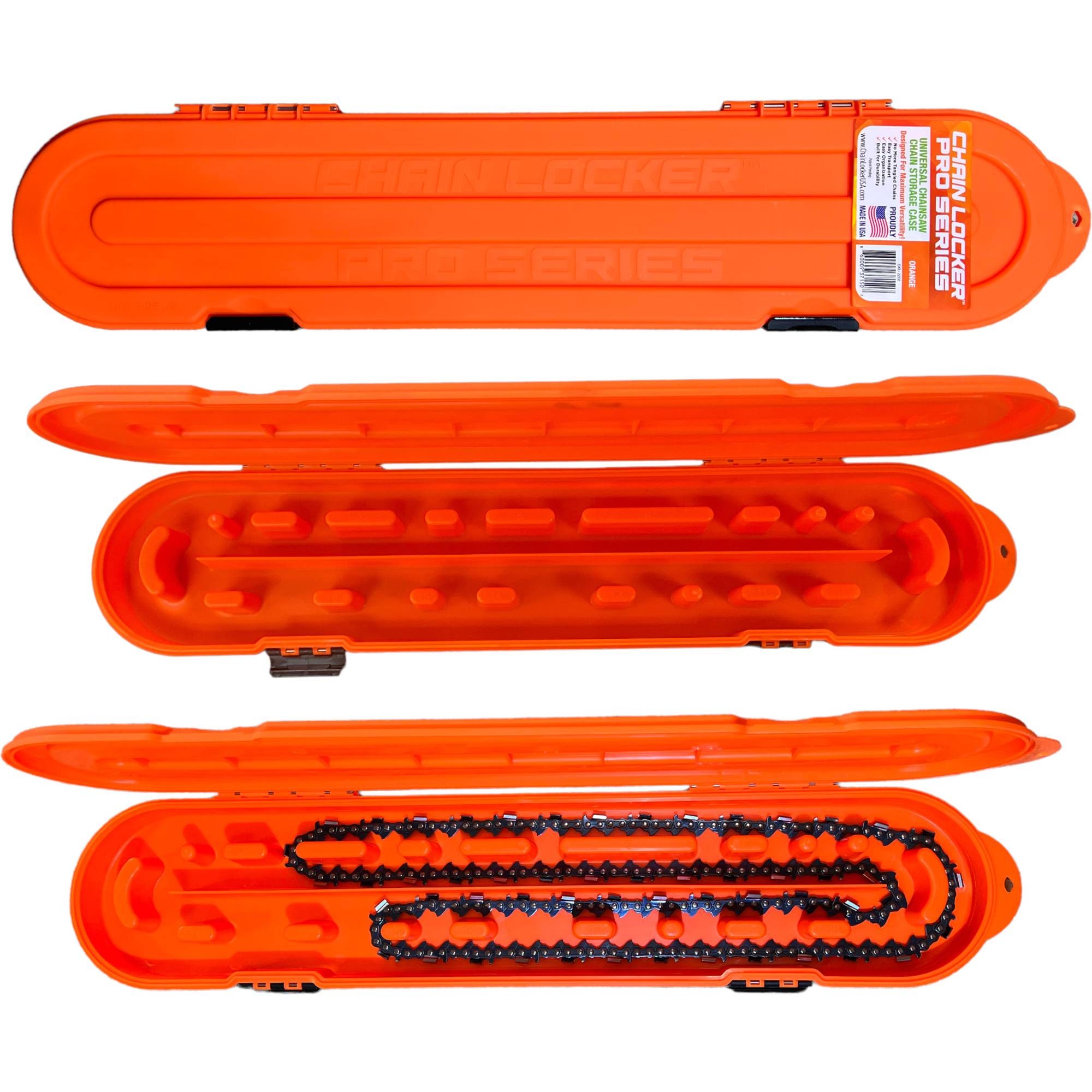 Chain Locker Pro Series Orange Color For 6" to 46" Chains, 10 Pack; CHN-2202-10