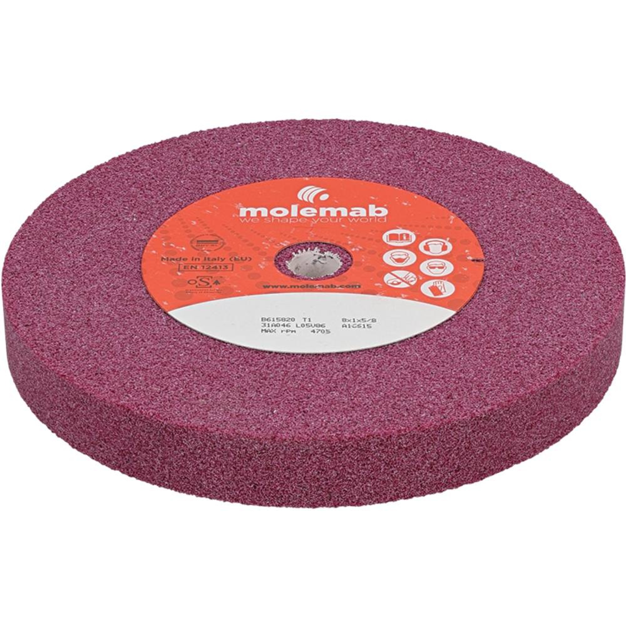 New Stens Blade Grinding Wheel 750-045 for 8" x 1" x 5/8" 46 grit Ruby