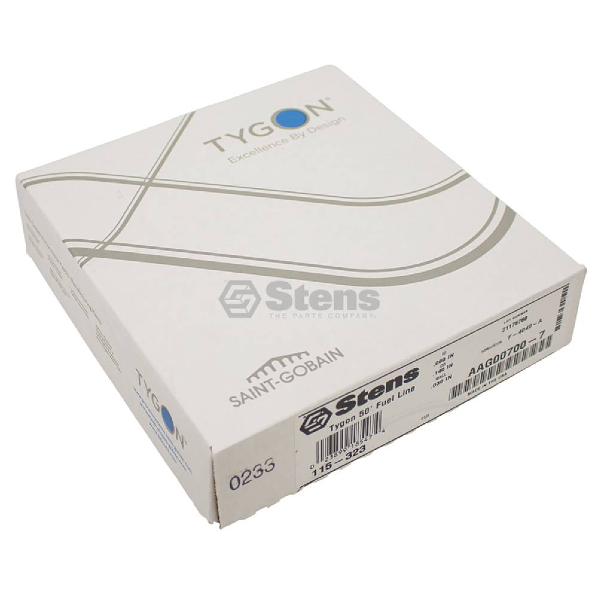 New Stens Fuel Line 115-323 .080" ID x .140" OD