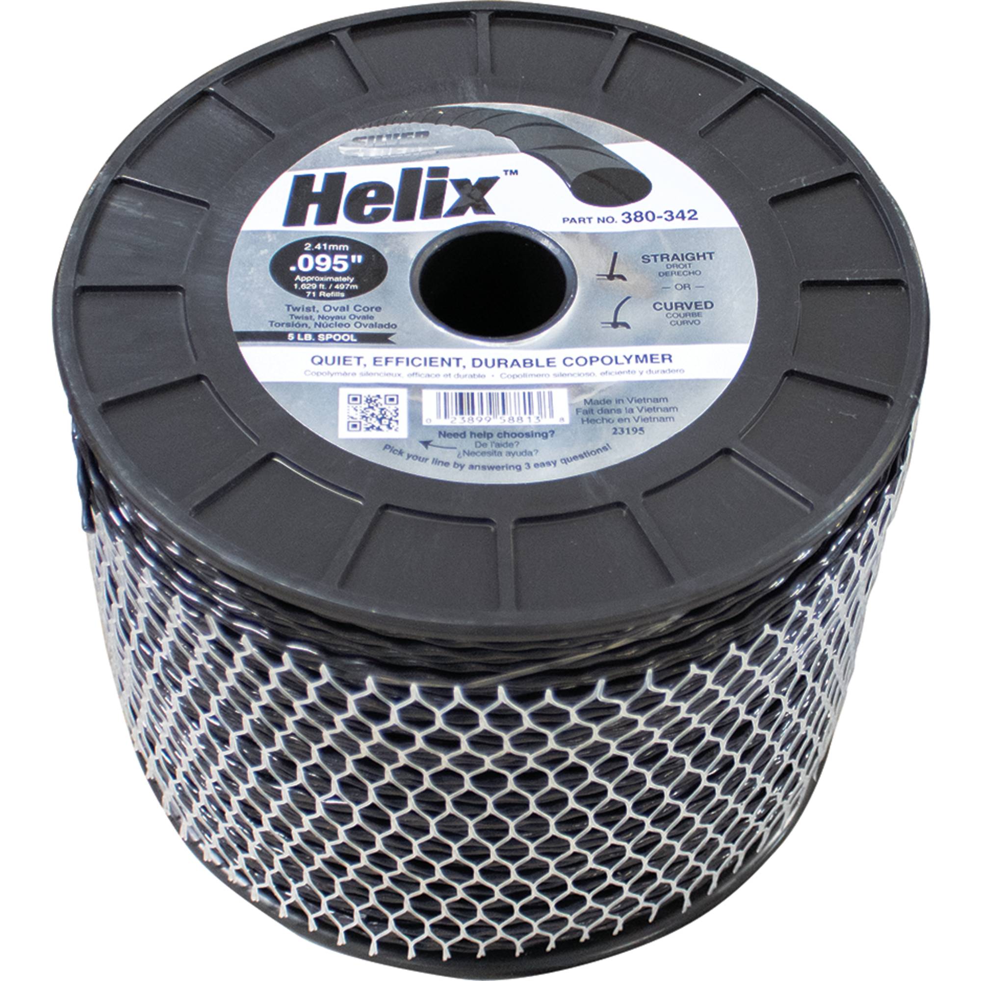 Helix Trimmer Line 1629' Approximate Length, 0.095" Diameter, Black; 380-342