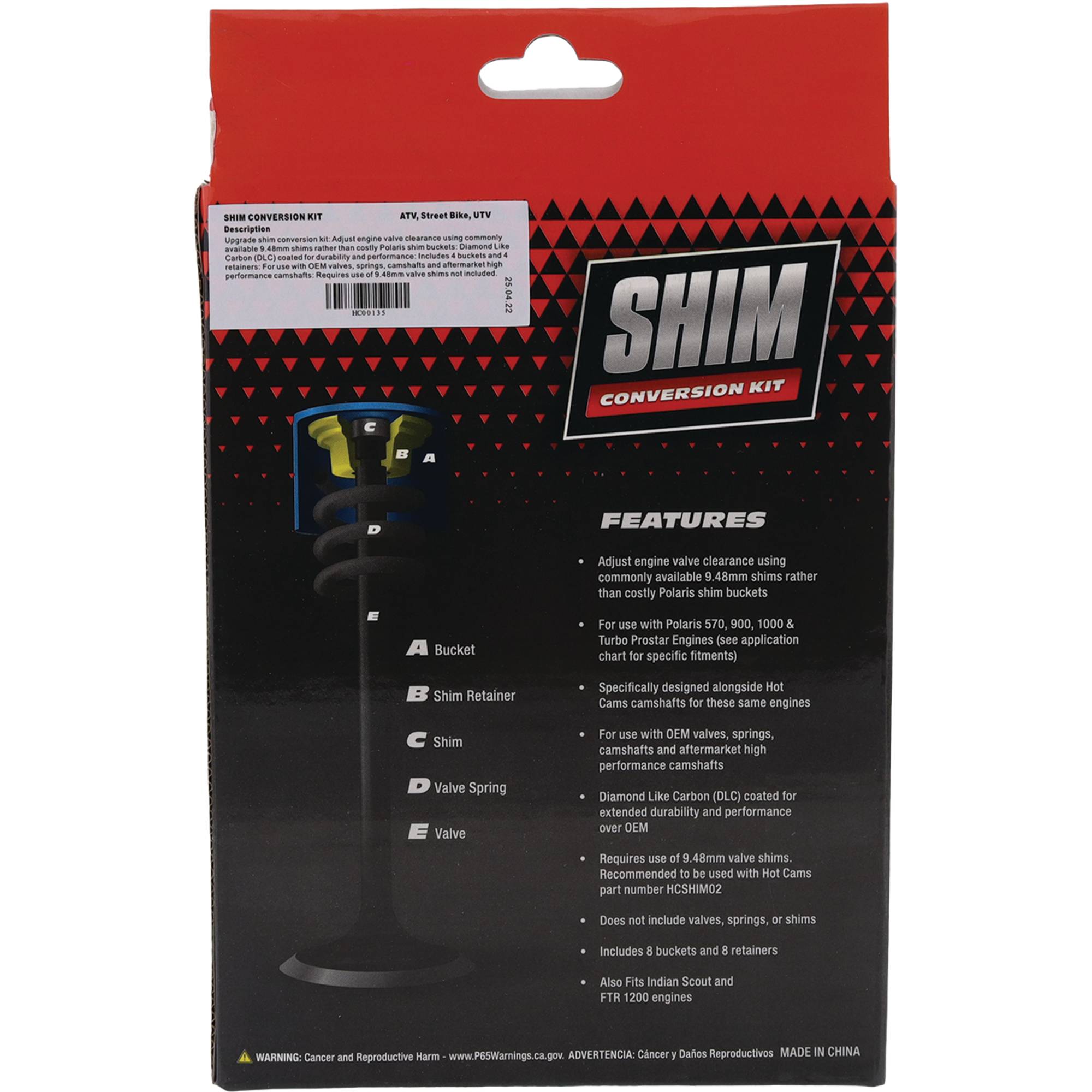 Shim Conversion Kit For Polaris ACE 570 [Euro] 2016-2018, ACE 570 [MD]; HC00135