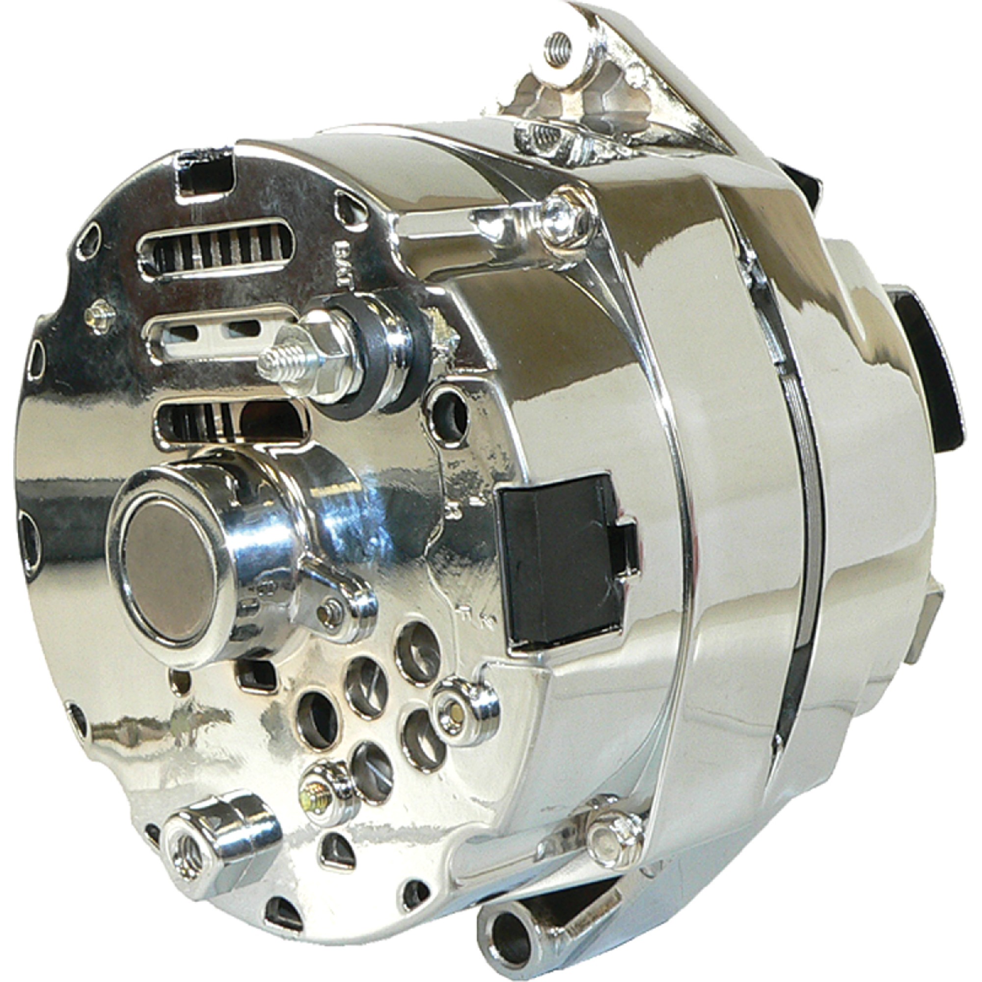 Chrome Chevy Alternator 105 Amp One 1-Wire 65-85 400-12395