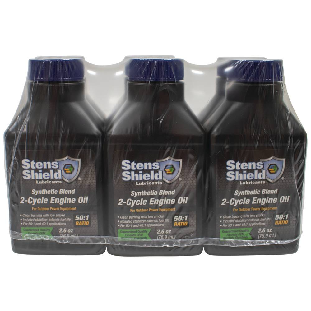 New Stens 2-Cycle Engine Oil 770-268, Twenty-four 2.6 oz. bottles per case