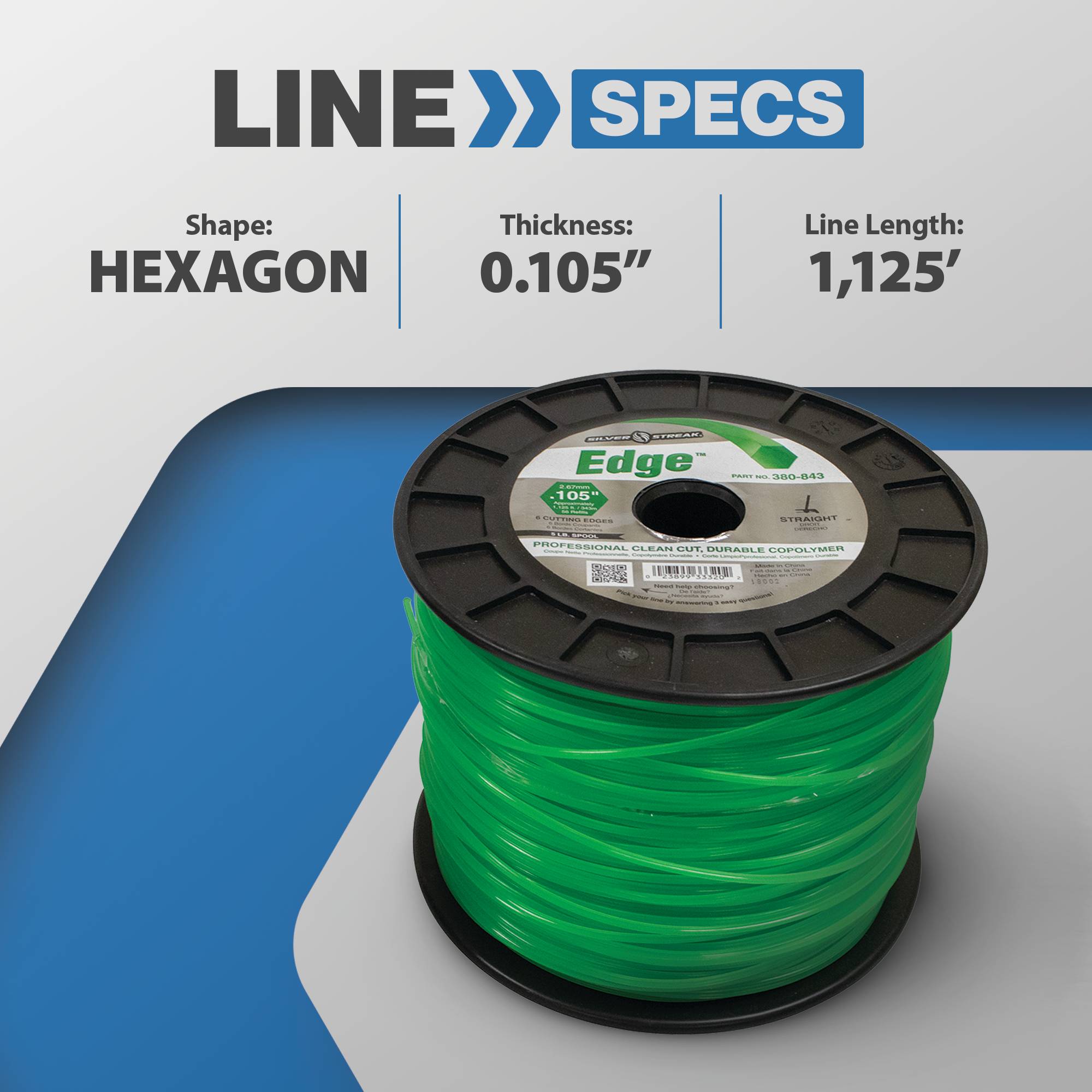 New Silver Streak Edge Trimmer Line Replaces, .105 5 lb. Spool, 380-843