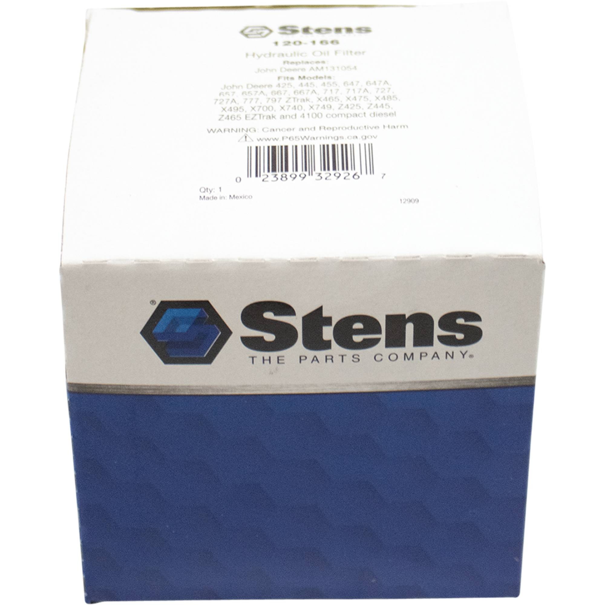 Stens Hydraulic Oil Filter 120-166 for John Deere AM131054