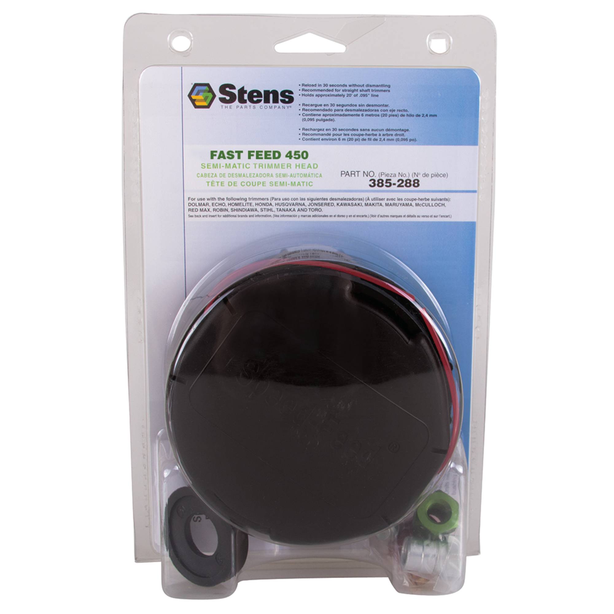 New Stens Fast Feed Trimmer Head 385-288 for Ariens Honda Husqvarna John Deere Jonsered Kawasaki Makita McCulloch