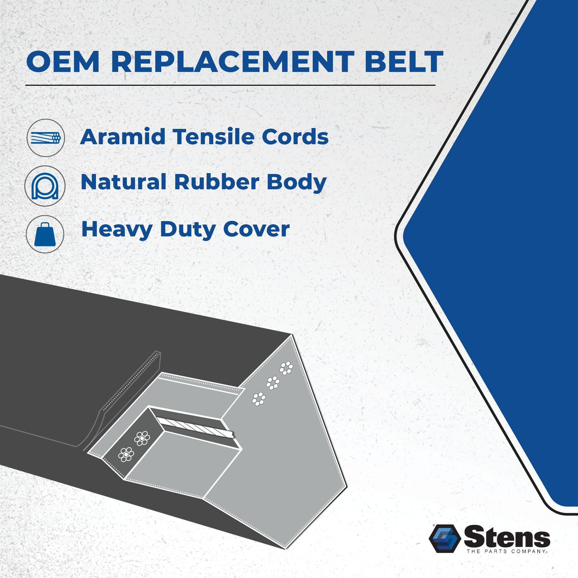 Stens OEM Replacement Belt 265-101 for MTD 954-0467A