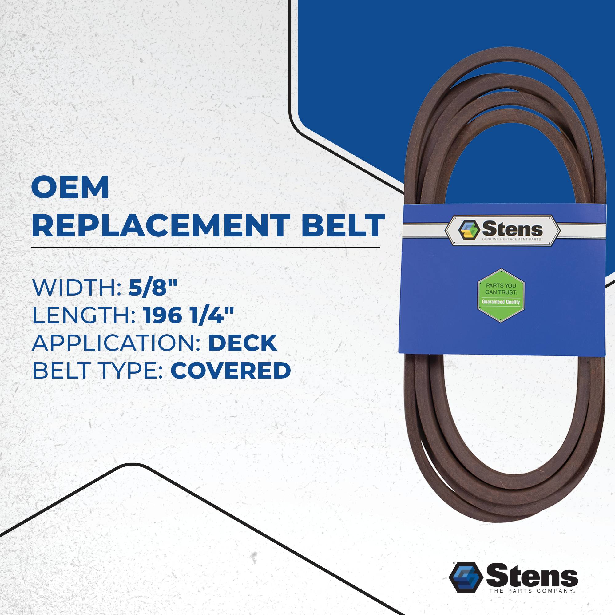 New Stens OEM Replacement Belt 265-444 for Toro 114-5858