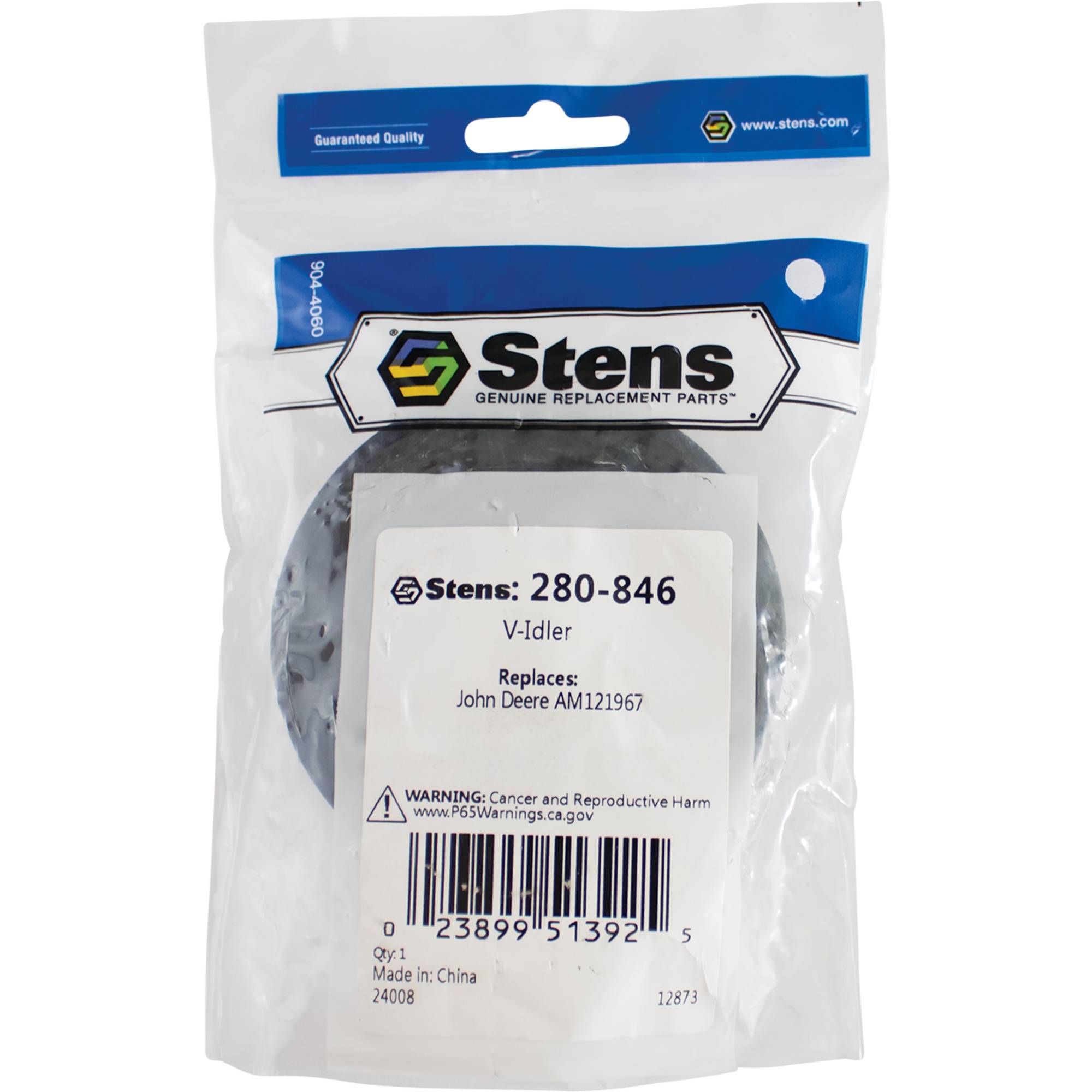 Stens V Idler 280-846 For John Deere LT133, LT150, LT155, STX38 AM121967