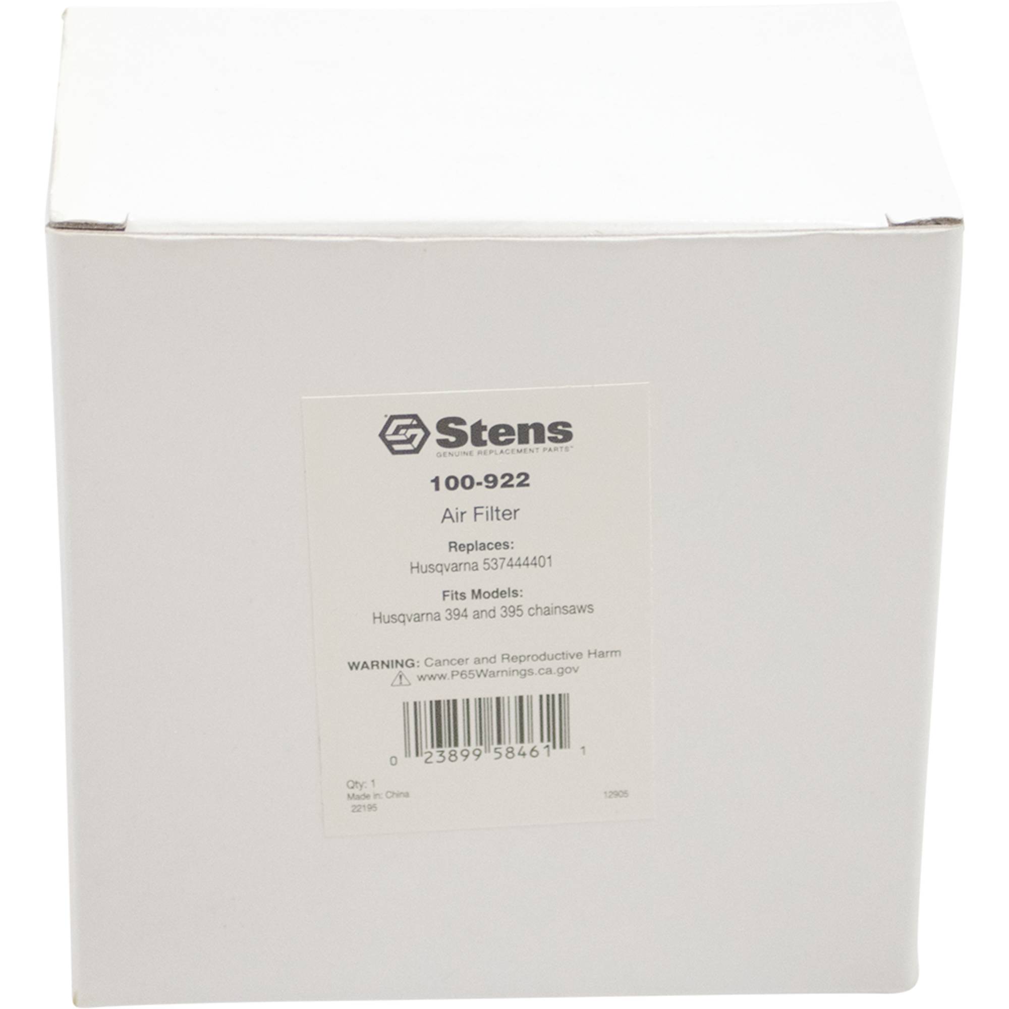 Air Filter For Husqvarna 394 and 395 chainsaws 537444401 1 3/4" Height; 100-922